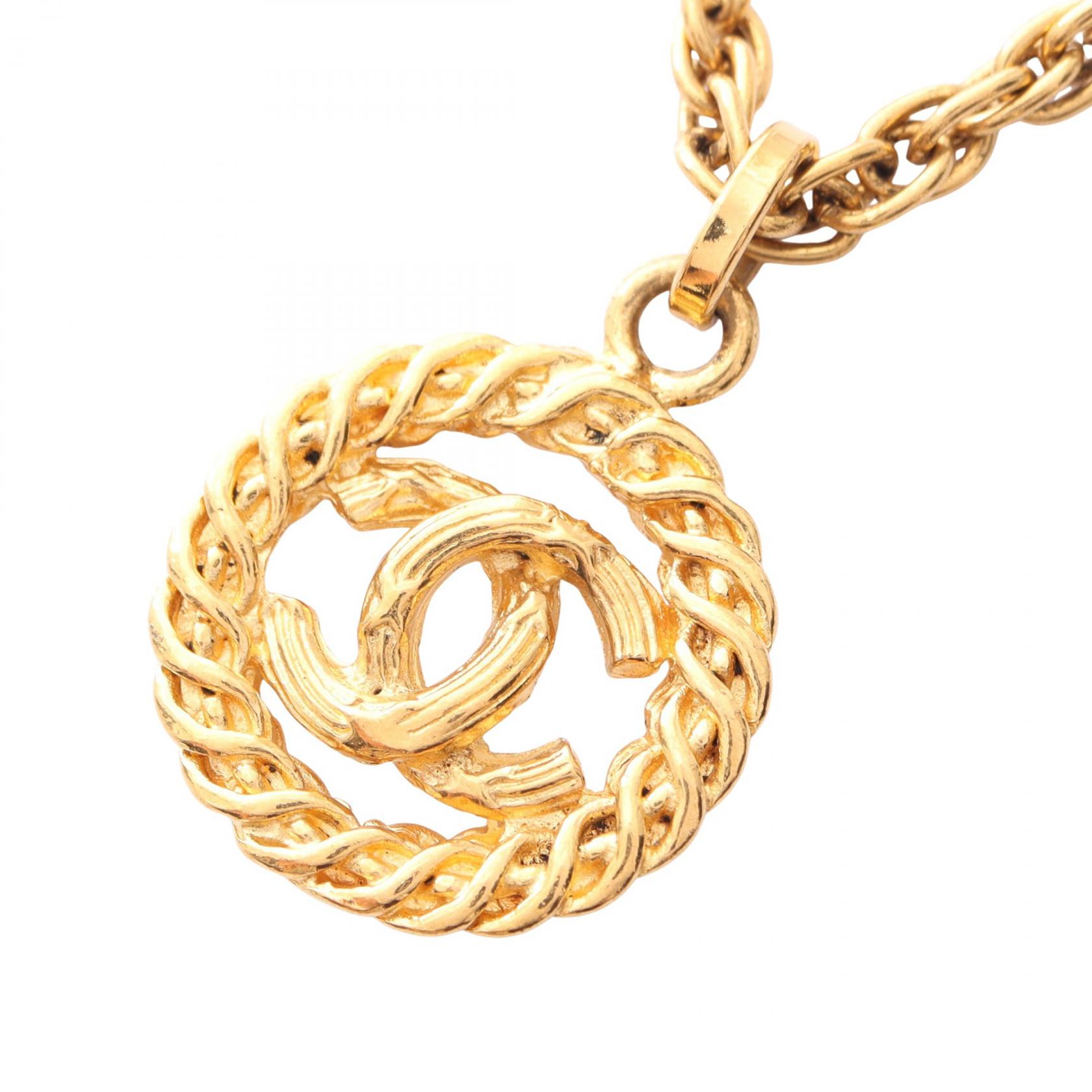 シャネル CHANEL ココマーク ネックレス ジュエリー GP（ゴールドメッキ） ゴールド系 【中古】