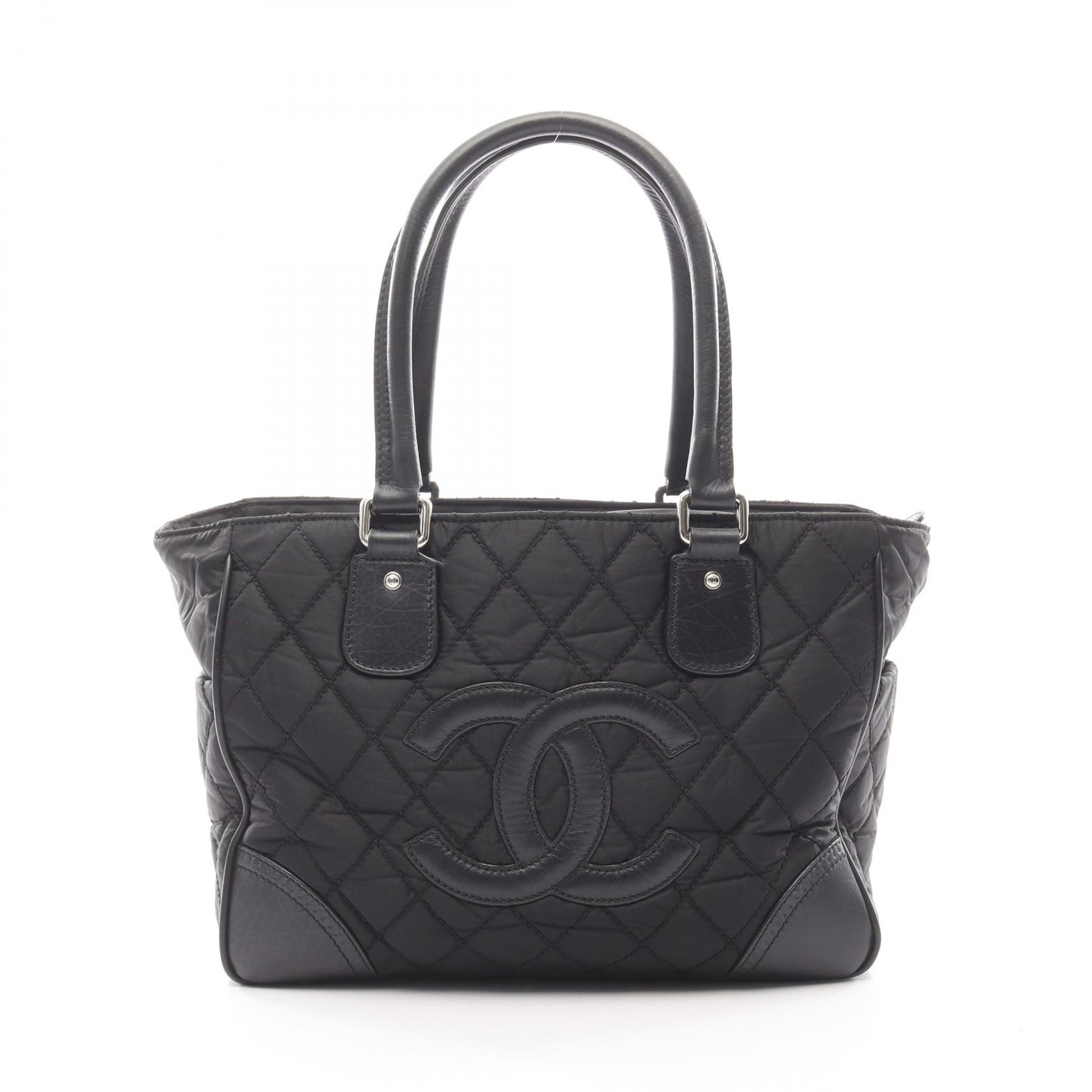 シャネル CHANEL パリニューヨークライン トートバッグ バッグ ナイロン レザー ブラック系 A33100 【中古】