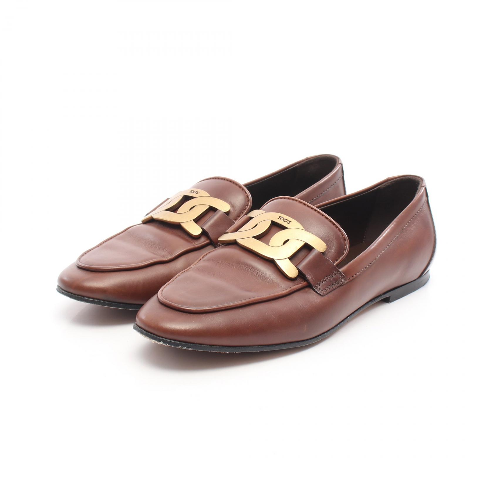 トッズ TOD'S ケイト ローファー 靴 レザー ブラウン系 【中古】｜RECLO（リクロ）店 23,760円
