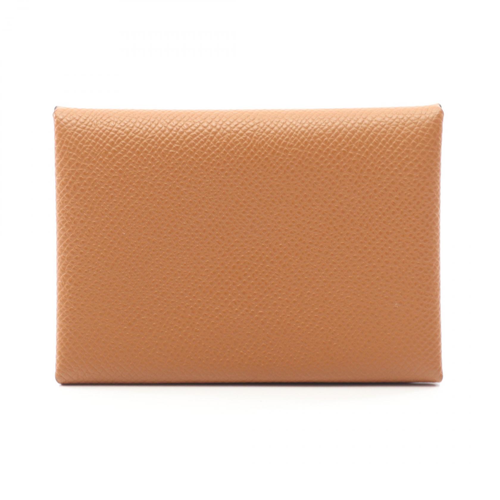 エルメス HERMES カルヴィデュオ ヴェルソ ゴールド ヴェールフィズ コインケース 財布 ヴォーエプソン ヴォーエプソン ブラウン系 【中古】
