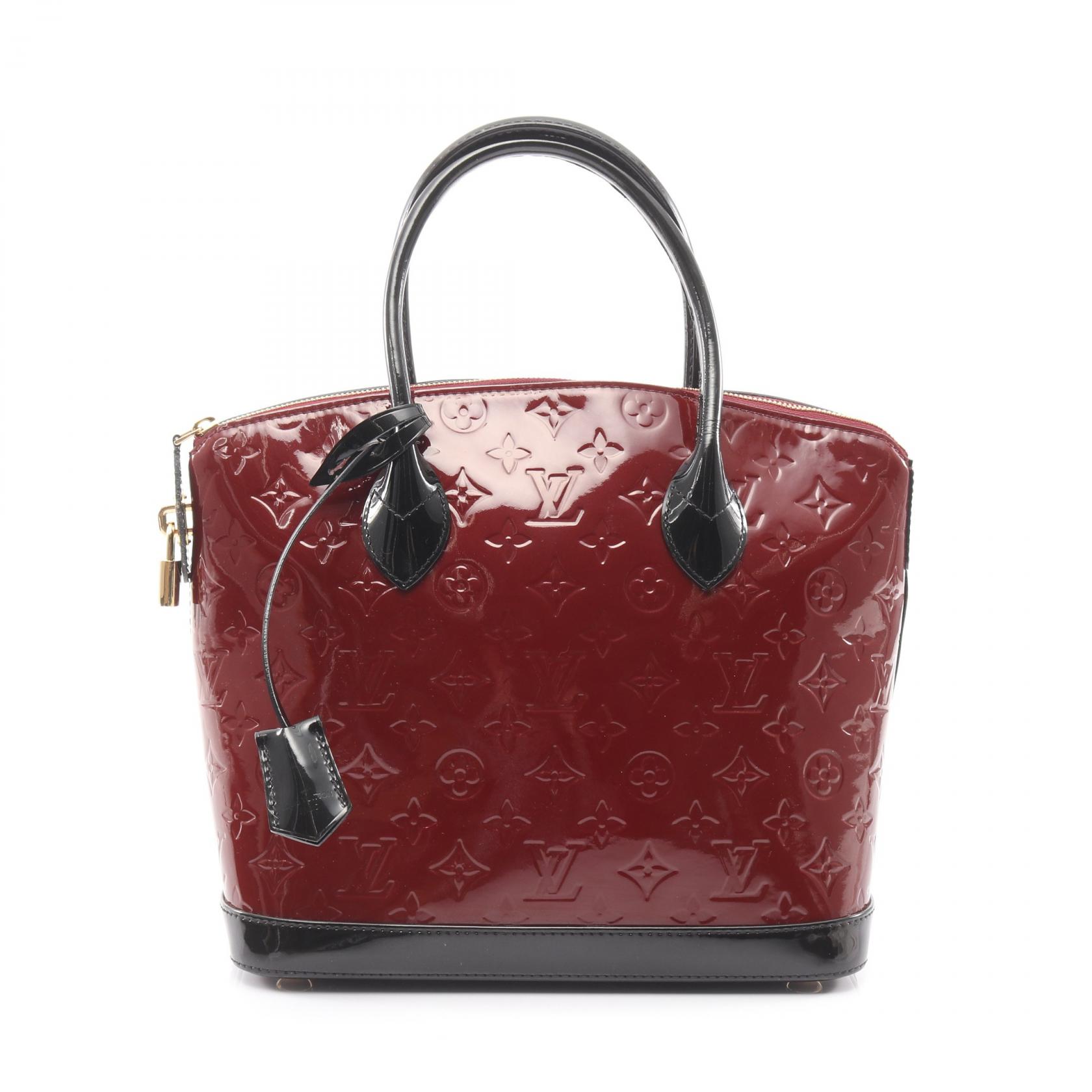 ルイ・ヴィトン LOUIS VUITTON ロックイットPM ハンドバッグ バッグ パテントレザー ヴェルニ ボルドー系 / ブラック系 M90250 【中古】