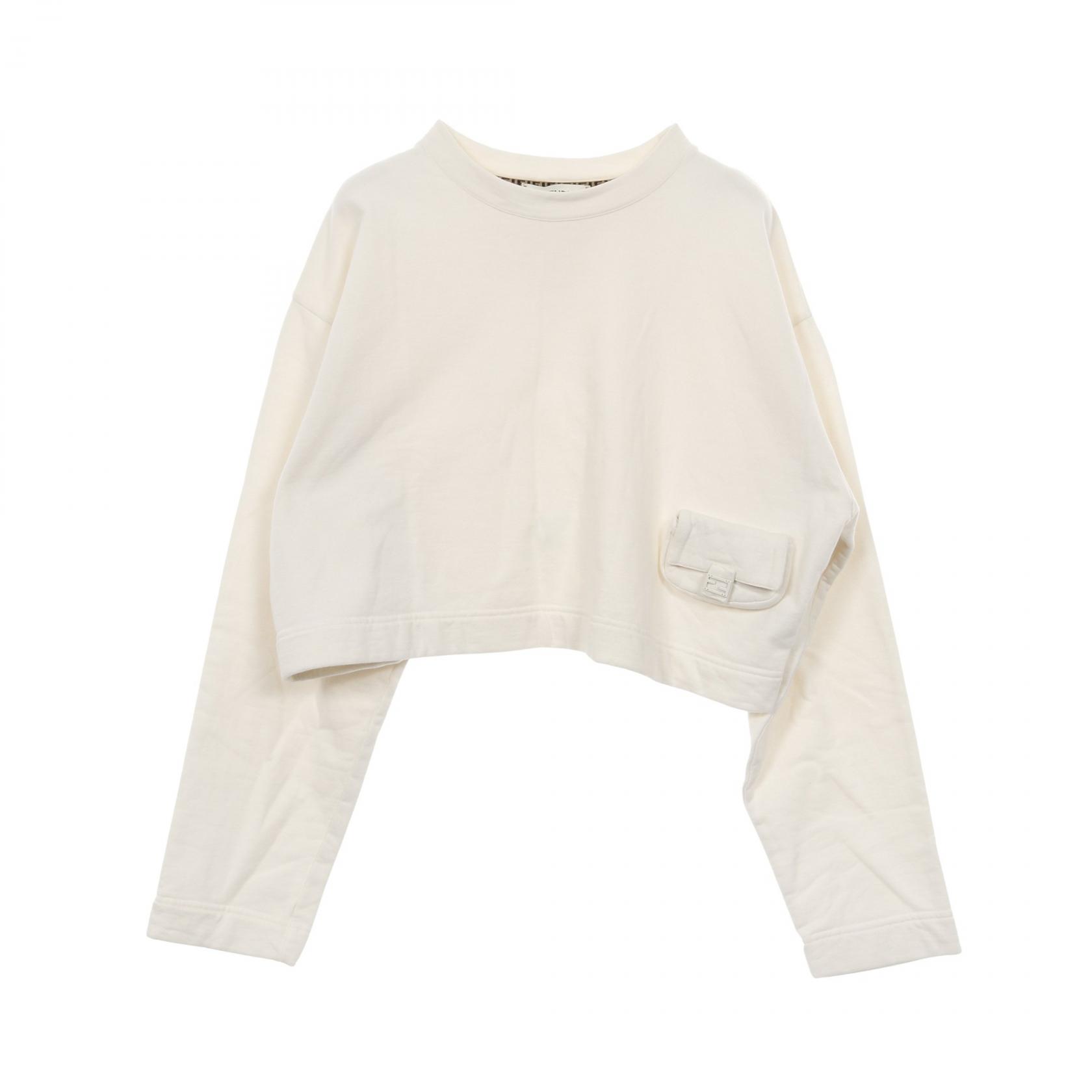 フェンディ FENDI スウェット 衣料品 トップス コットン ホワイト系 FS7947 AMGY 【中古】