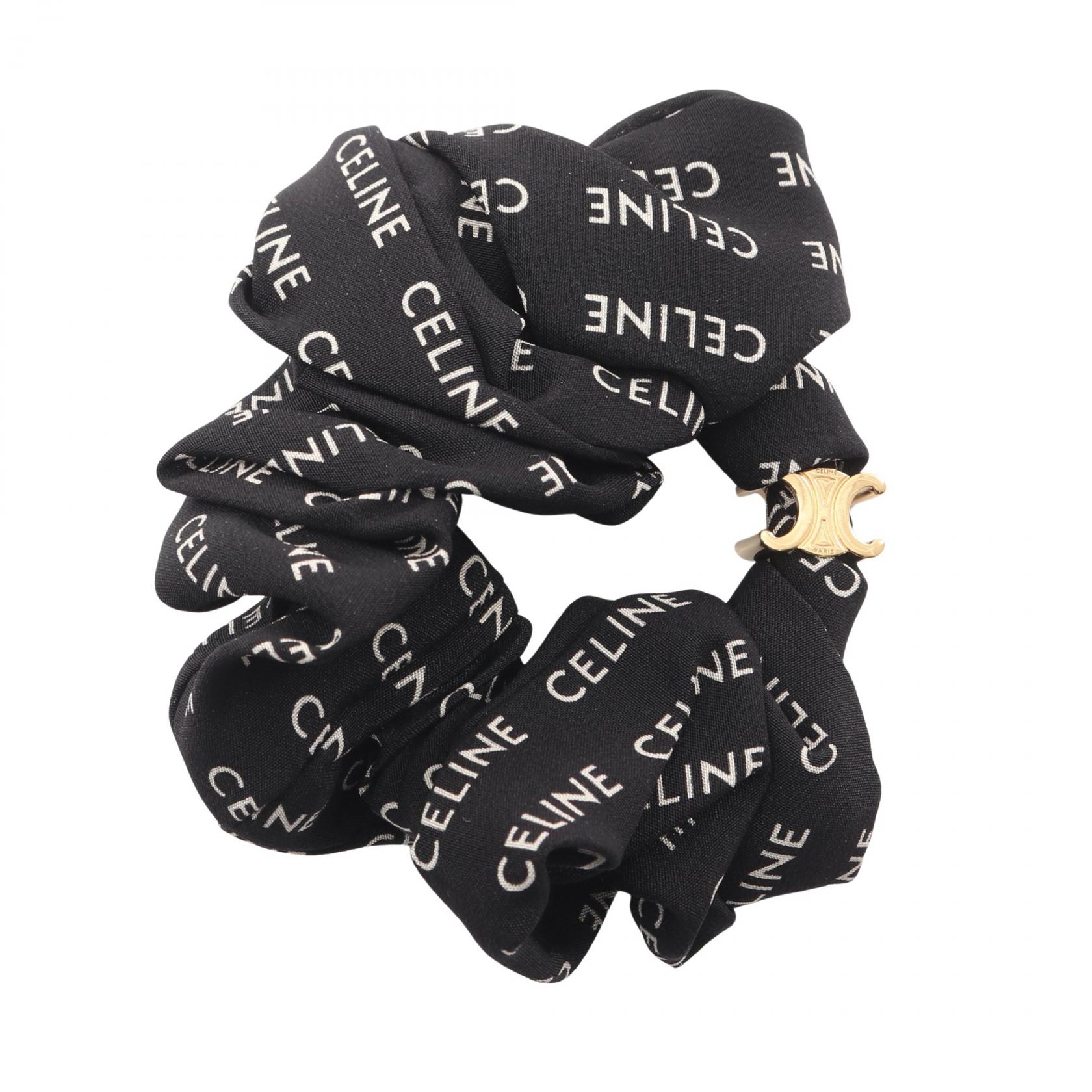 楽天市場】CELINE セリーヌ シュシュ Mini Triomphe Scrunchy