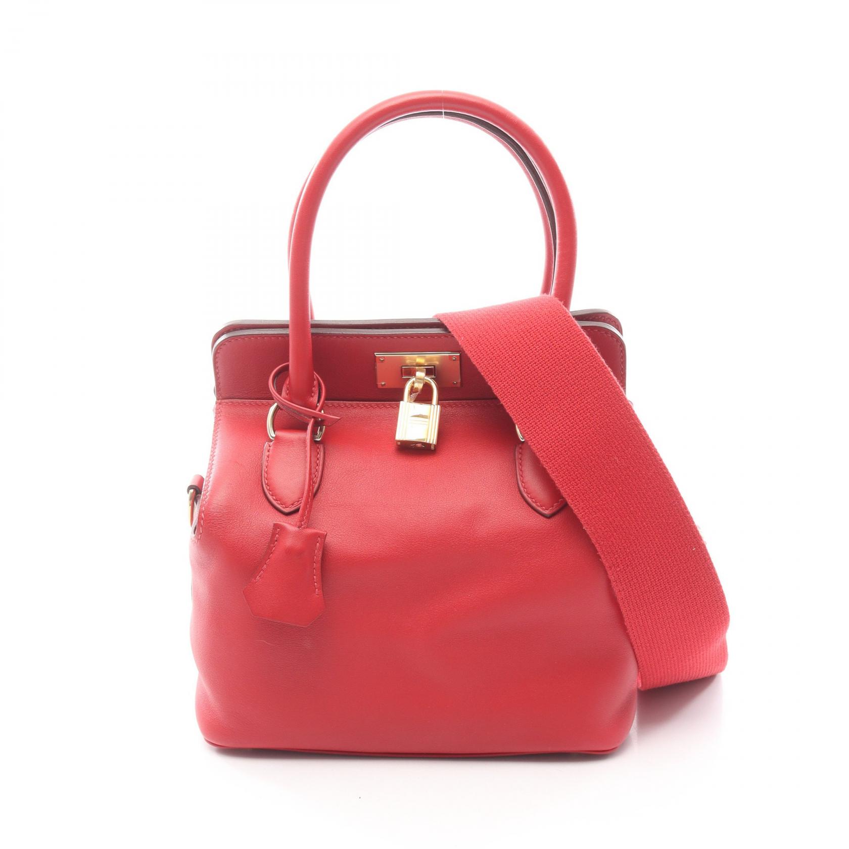 【15%OFFクーポン 7/19 20時～7/26 9:59】エルメス HERMES ツールボックス20 ハンドバッグ バッグ レザー ヴォースイフト ヴォースイフト レッド系 【中古】｜RECLO（リクロ）店 321,750円