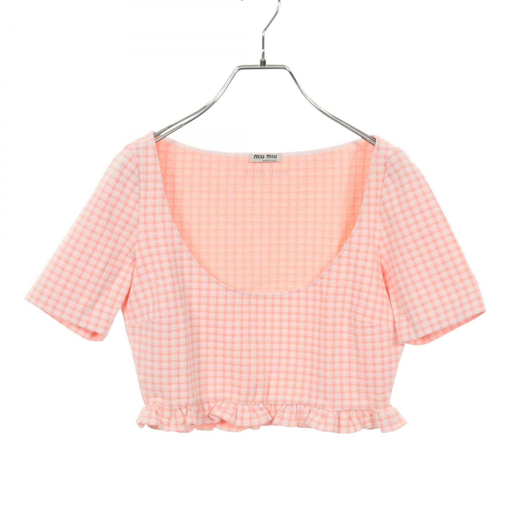 ミュウ ミュウ Miu Miu カットソー 衣料品 トップス ナイロン ピンク系 MT1741 【中古】