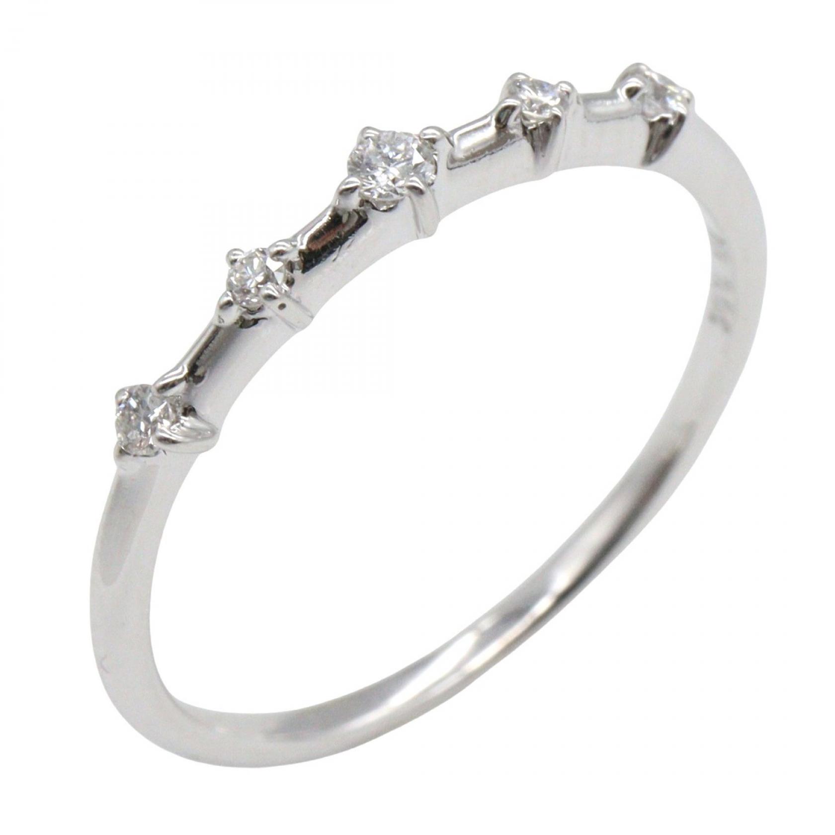 ジュエリー JEWELRY ダイヤモンド リング リング・指輪 ジュエリー K18WG（ホワイトゴールド） ダイヤモンド シルバー系 / クリア系 ﾀﾞｲﾔ 1.5g 【中古】