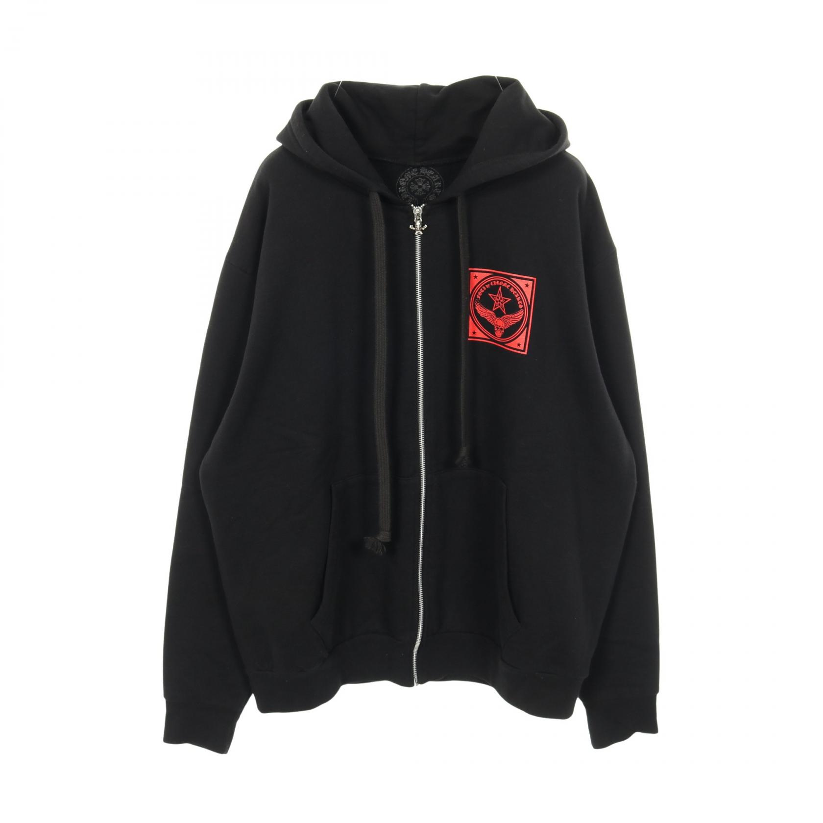 クロムハーツ CHROME HEARTS FOTI フォティ パーカー 衣料品 トップス コットン ブラック系 / レッド系 【中古】