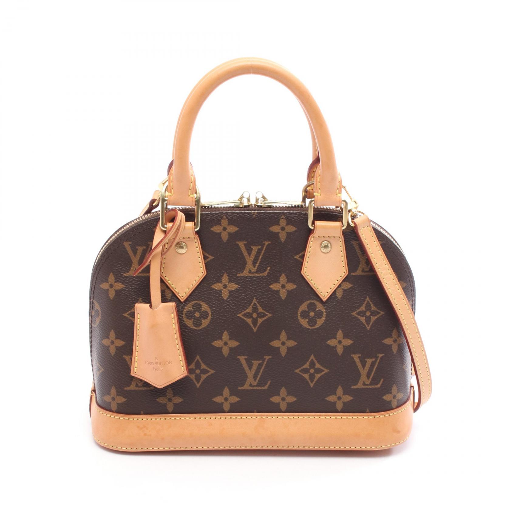 【15%OFFクーポン対象 4/4 20時-4/10 23:59】ルイ・ヴィトン LOUIS VUITTON アルマBB モノグラム ハンドバッグ バッグ PVCコーティングキャンバス レザー ブラウン系 M53152 【中古】