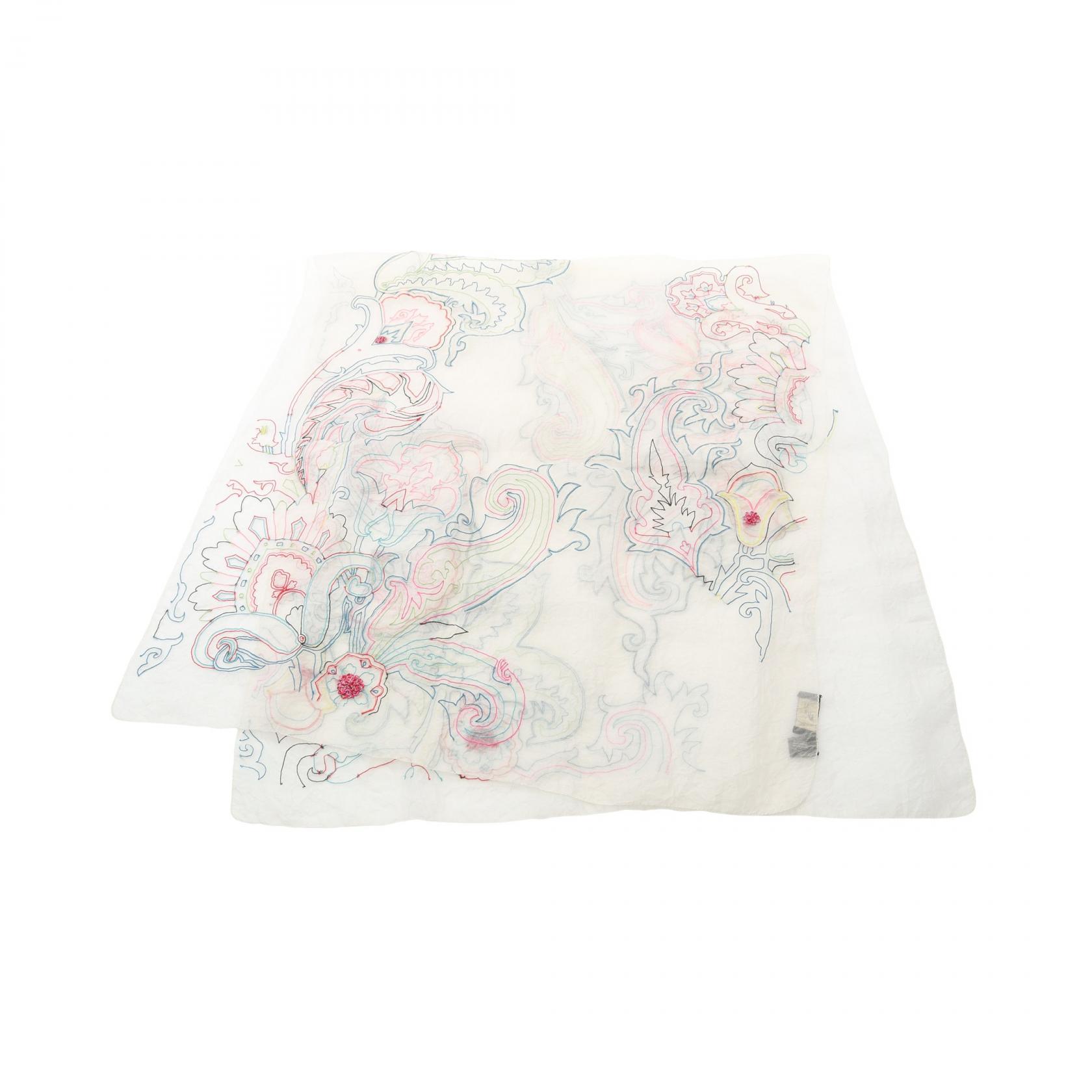 エトロ ETRO ストール 衣料品 シルク ホワイト系 / マルチカラー 【中古】|RECLO(リクロ)店