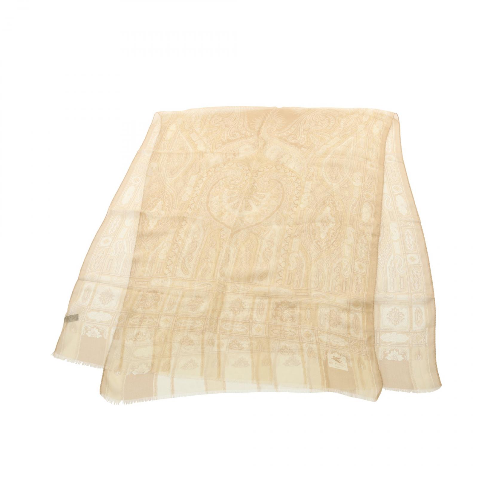 エトロ ETRO スカーフ 衣料品 シルク ベージュ系 【中古】