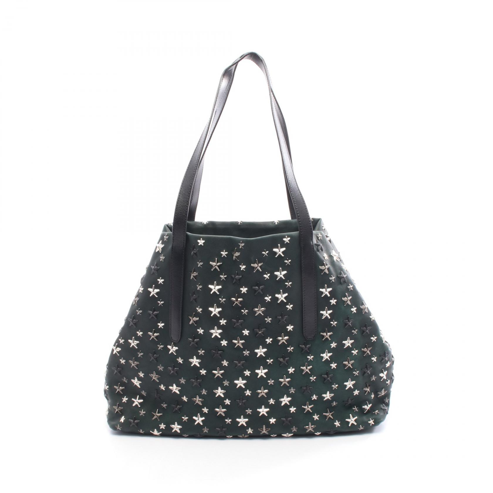 ジミーチュウ JIMMY CHOO PIMLICO S トートバッグ バッグ レザー グリーン系 【中古】