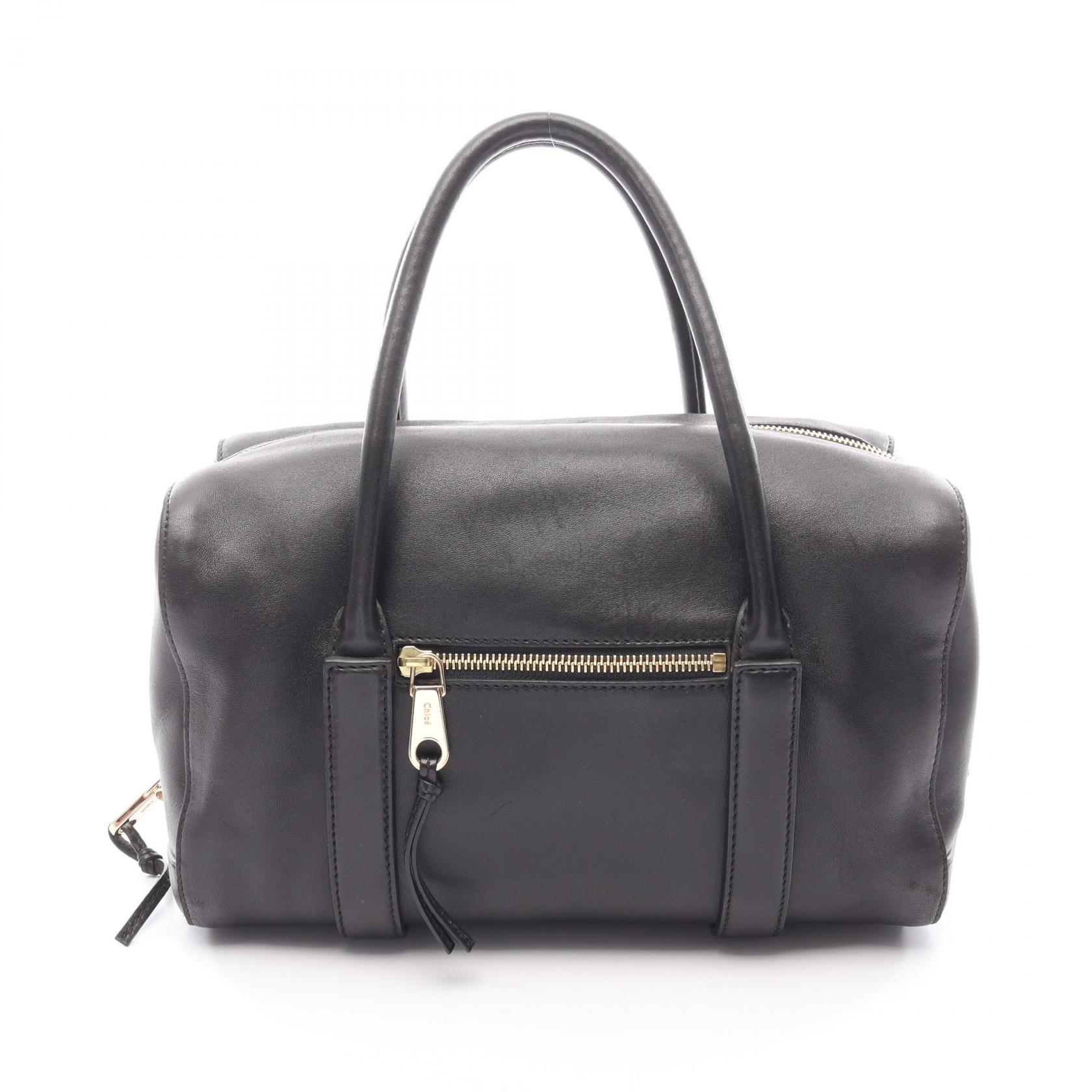 【15%OFFクーポン対象 4/4 20時-4/10 23:59】クロエ Chloe マドレーヌ ハンドバッグ バッグ レザー ブラック系 【中古】