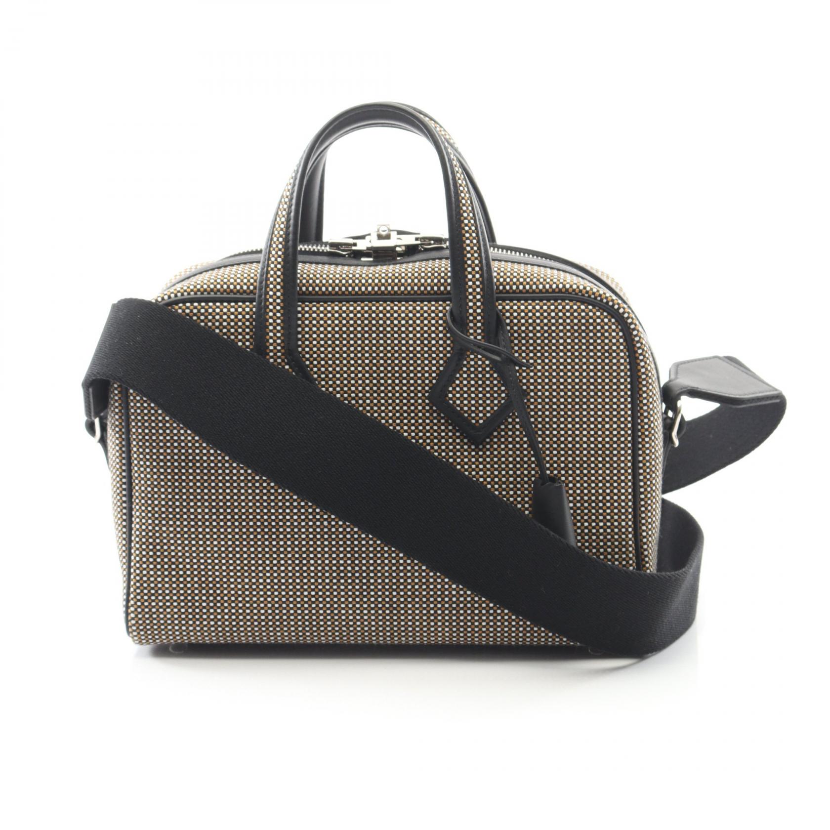 【15%OFFクーポン 7/19 20時~7/26 9:59】エルメス HERMES ヴィクトリア3 フールトゥ ミニ ハンドバッグ バッグ トワルキャドリーユ / ヴォースイフト ヴォースイフト ブラック系 / マルチカラー 【中古】|RECLO(リクロ)店