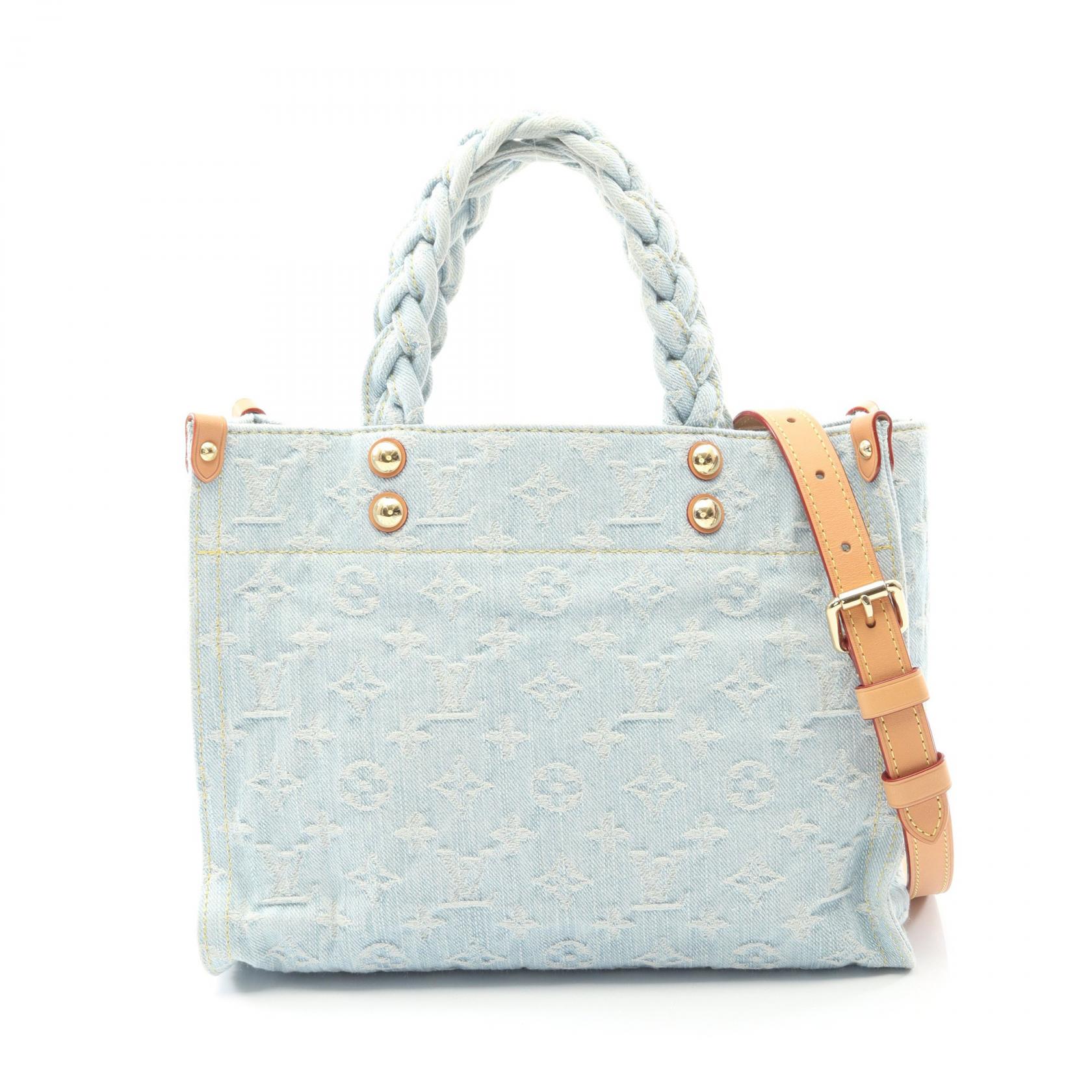 ルイ・ヴィトン LOUIS VUITTON レットゴー モノグラムデニム ハンドバッグ バッグ デニム レザー ブルー系 M24897 【中古】