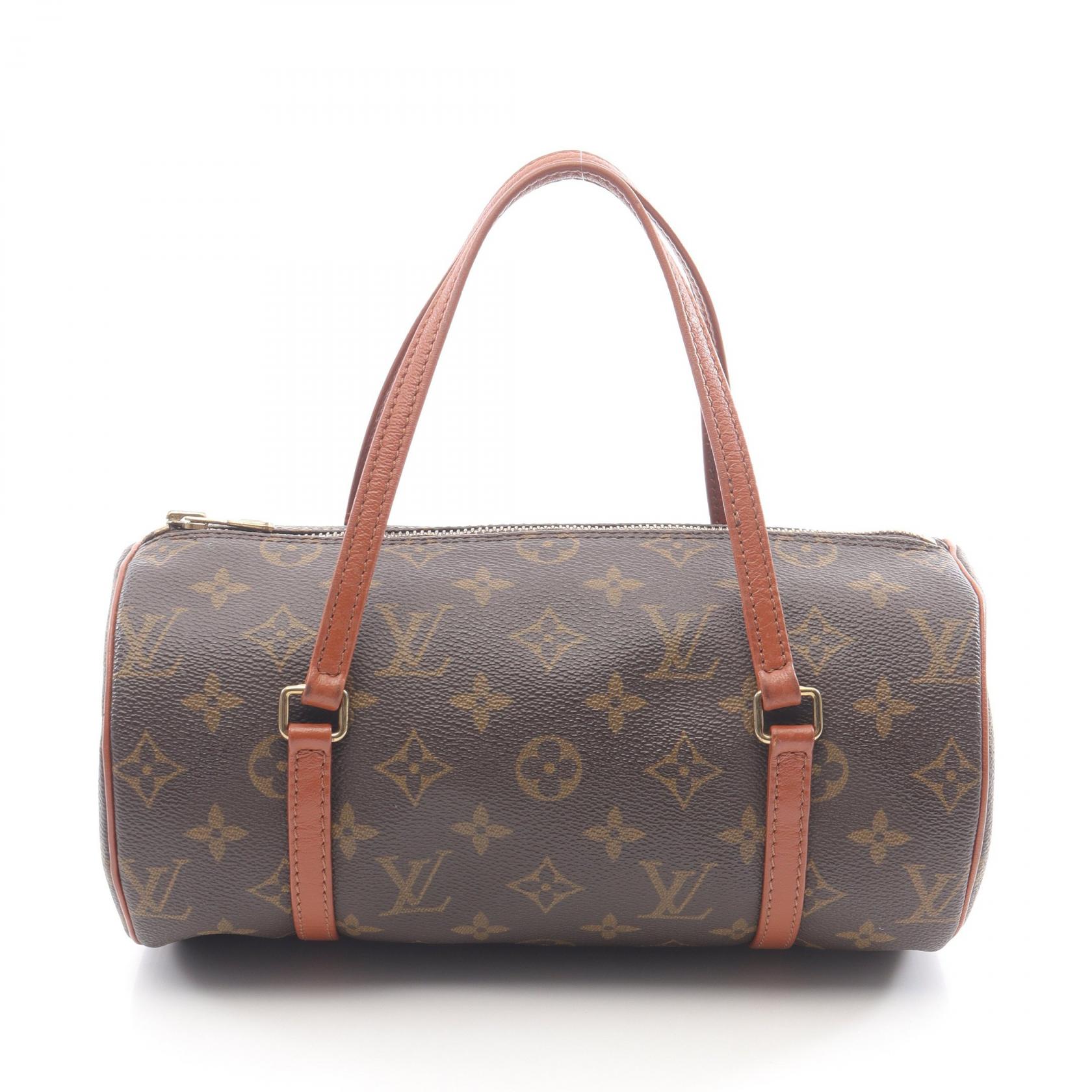 【15%OFFクーポン対象 4/4 20時-4/10 23:59】ルイ・ヴィトン LOUIS VUITTON パピヨン26 旧型 ハンドバッグ バッグ PVCコーティングキャンバス レザー モノグラム ブラウン系 M51366 【中古】