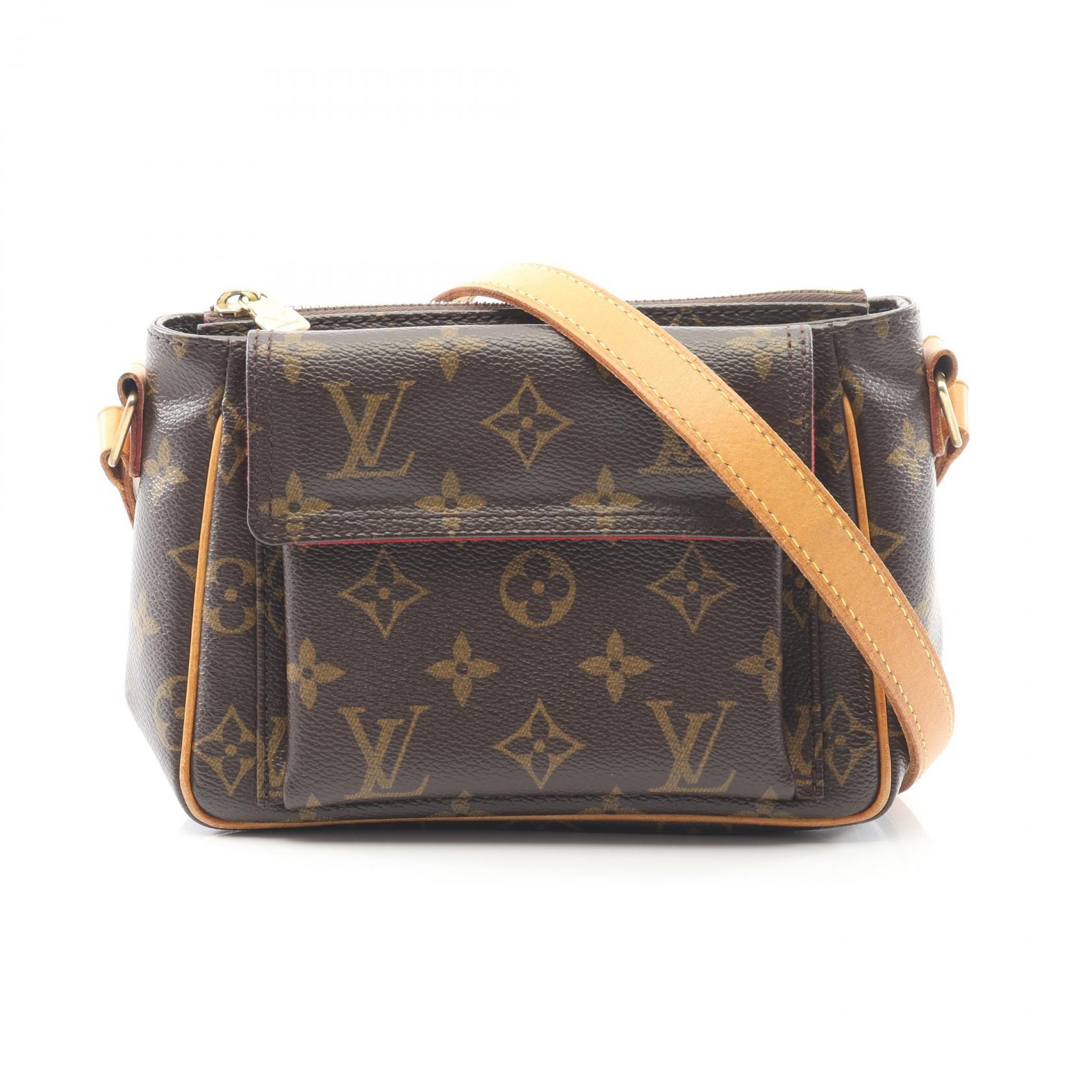 ルイ・ヴィトン LOUIS VUITTON ヴィバシテPM ショルダーバッグ バッグ PVCコーティングキャンバス レザー モノグラム ブラウン系 M51165 【中古】