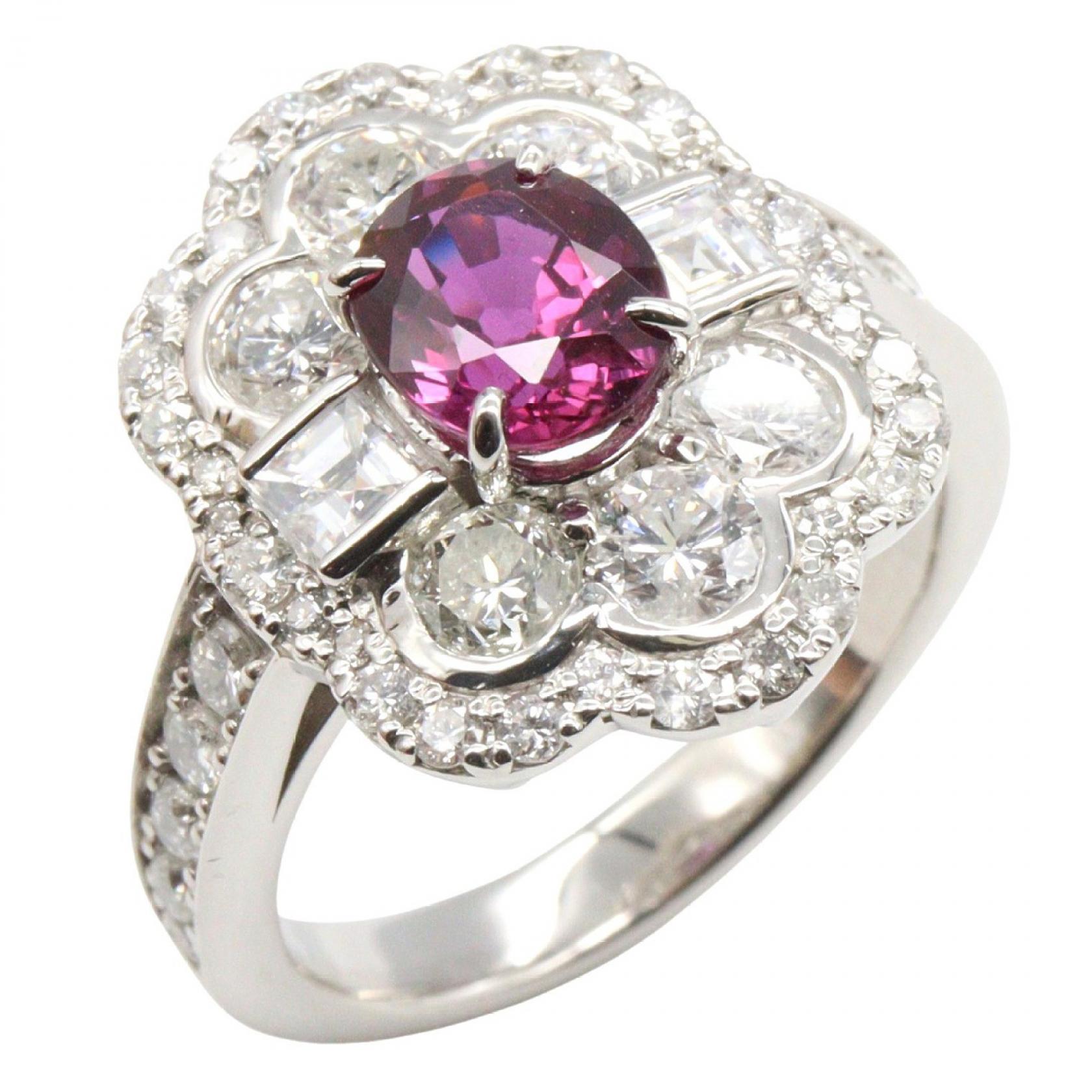 ジュエリー JEWELRY ルビー ダイヤモンド リング リング・指輪 ジュエリー Pt900プラチナ ダイヤモンド ルビー シルバー系 / レッド系 / クリア系 ﾙﾋﾞｰ 9.0g 【中古】