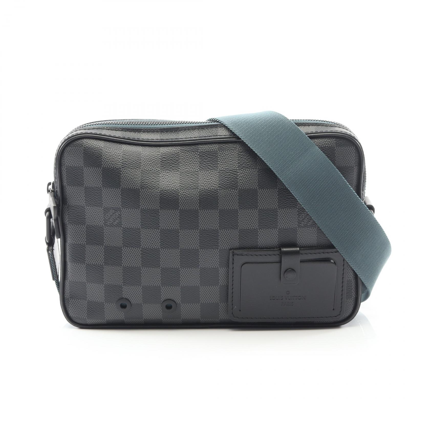 【15%OFFクーポン対象 4/4 20時-4/10 23:59】ルイ・ヴィトン LOUIS VUITTON アルファメッセンジャー ダミエグラフィット ショルダーバッグ バッグ PVCコーティングキャンバス レザー ブラック系 N40188 【中古】