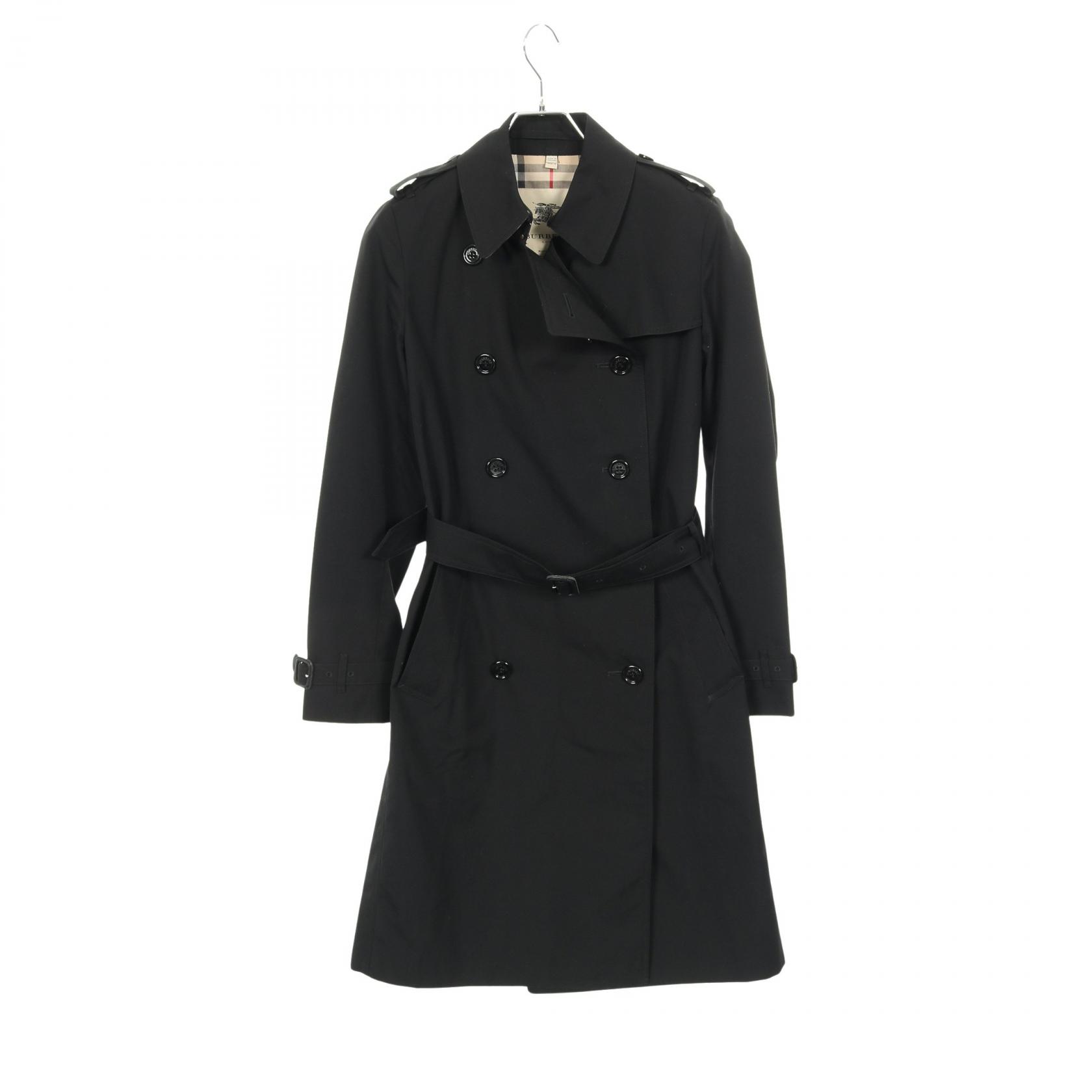 バーバリーロンドン BURBERRY LONDON トレンチコート 衣料品 アウター ポリエステル ブラック系 【中古】