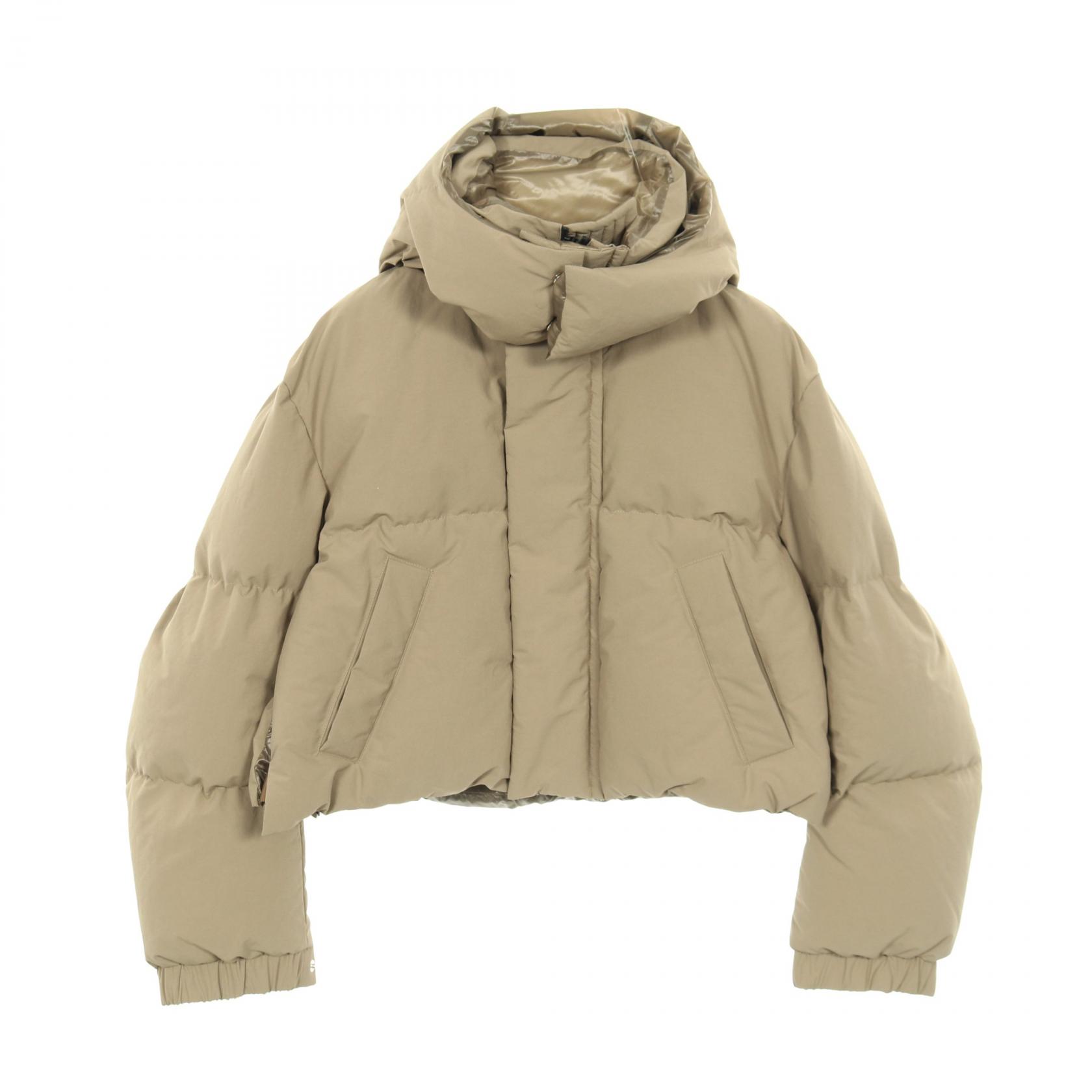 サカイ Sacai Matte Taffeta Padded Blouson パデッドフーデッド ダウンジャケット 衣料品 アウター ポリエステル ベージュ系 【中古】