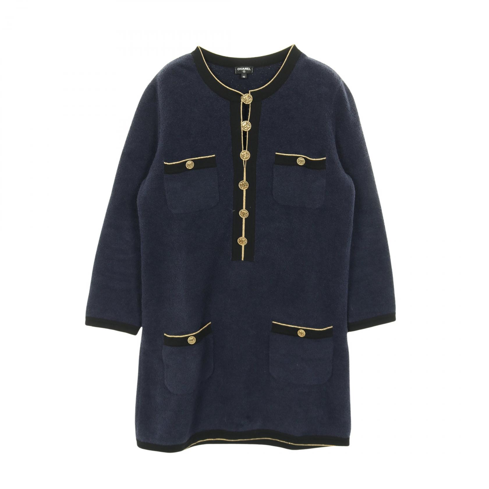 楽天市場】CHANEL シャネル ココマーク チェック シャツドレス