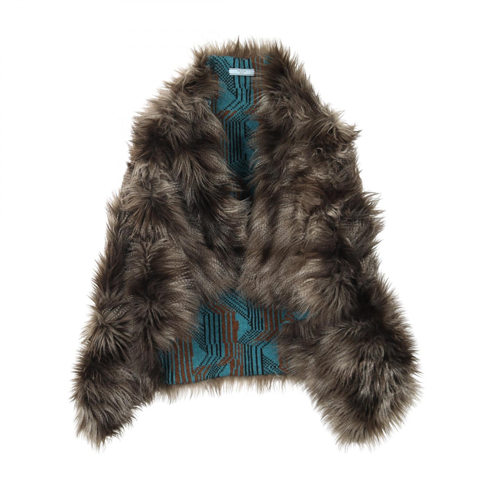 プラダ PRADA 衣料品 アウター ウール モダクリル グレー系 【中古】