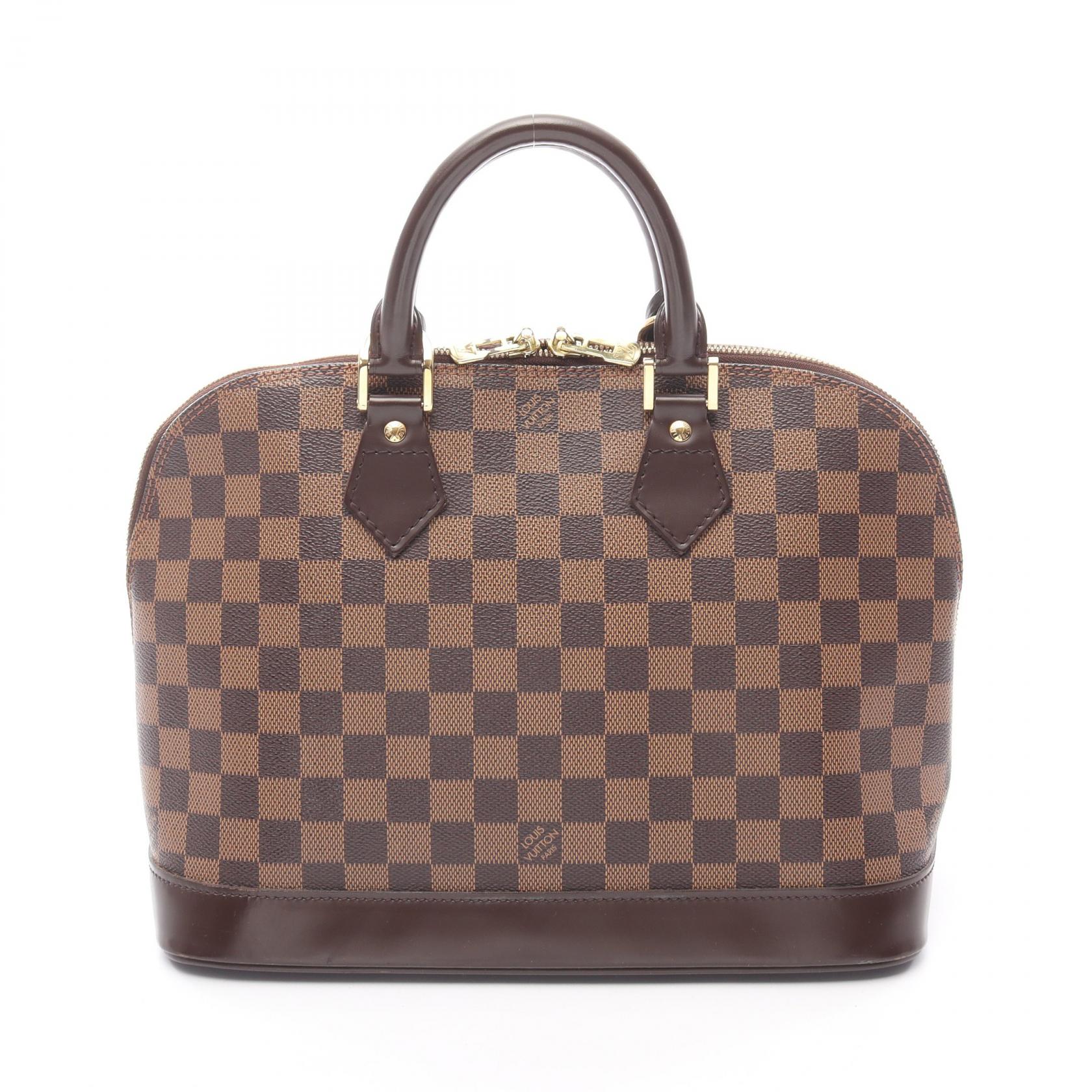 【15%OFFクーポン対象 4/4 20時-4/10 23:59】ルイ・ヴィトン LOUIS VUITTON アルマ ハンドバッグ バッグ PVCコーティングキャンバス レザー ダミエ ブラウン系 N51131 【中古】