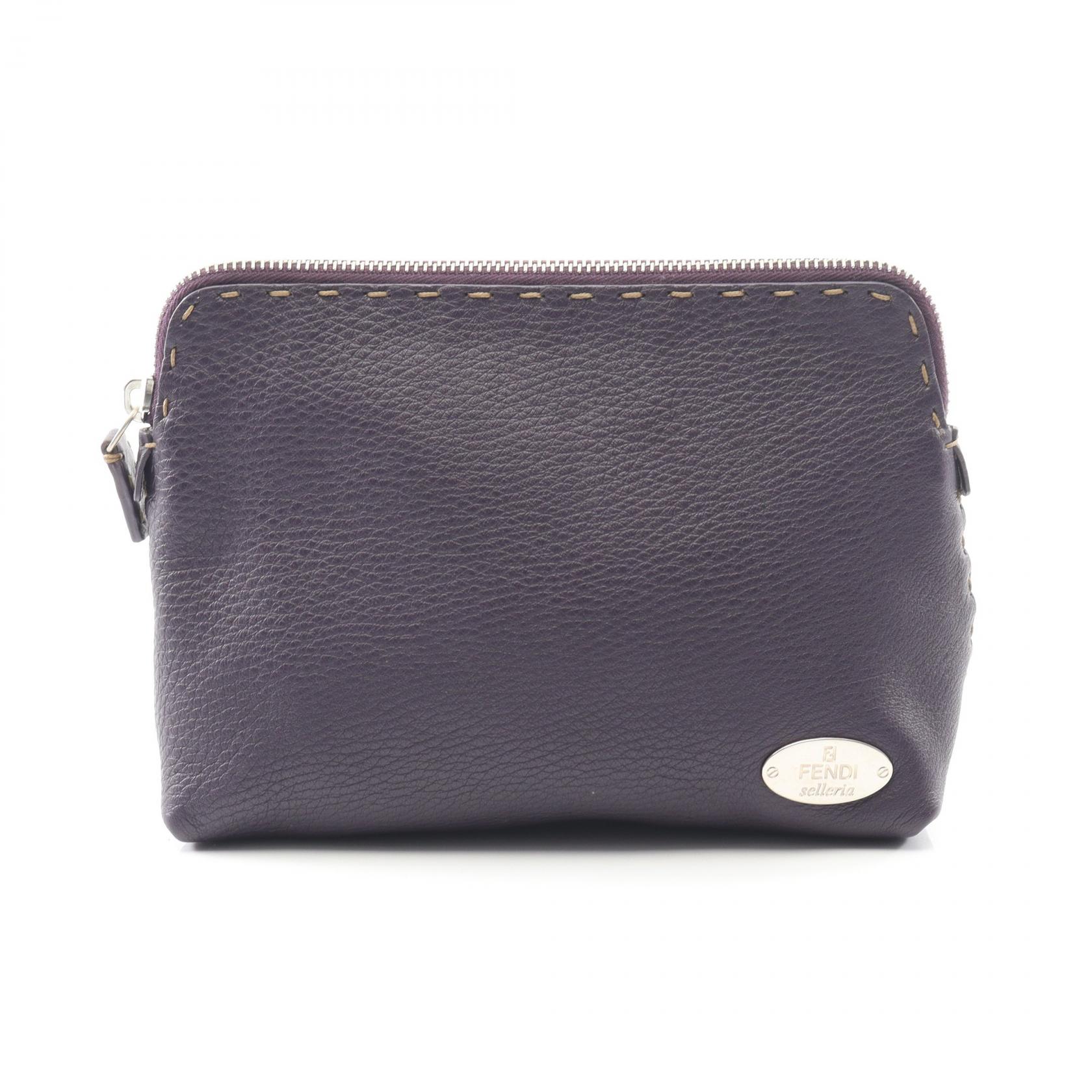 フェンディ FENDI セレリア ポーチ バッグ レザー パープル系 8N0037 【中古】 32,175円