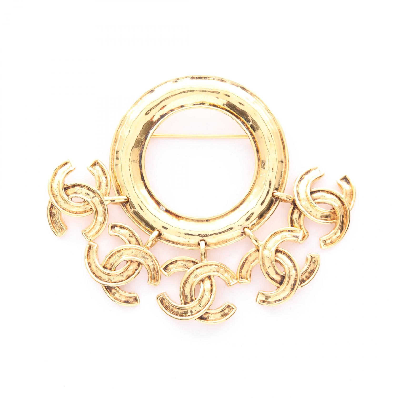 シャネル CHANEL ココマーク ブローチ アクセサリー GP（ゴールドメッキ） ゴールド系 【中古】