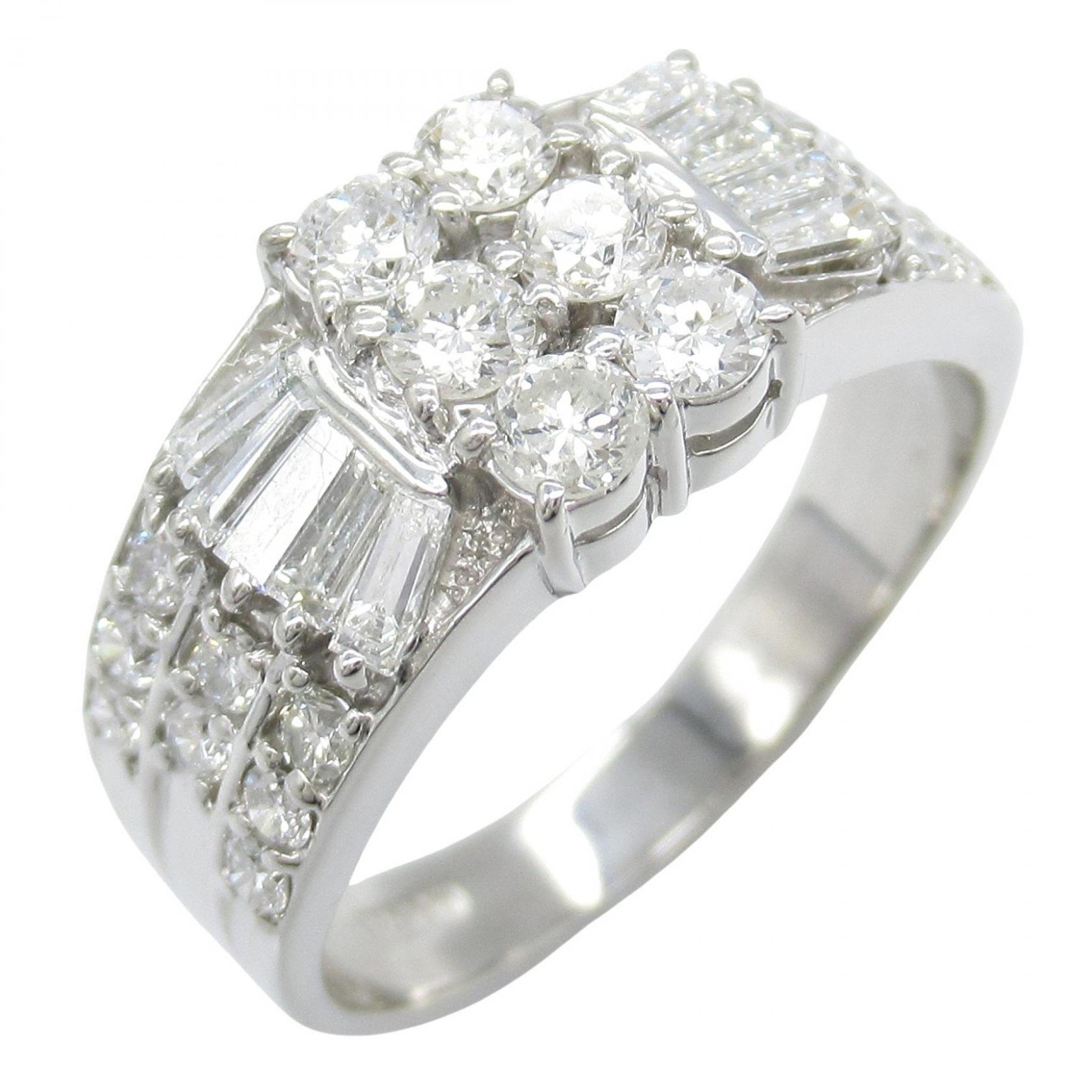 ジュエリー JEWELRY ダイヤモンド リング リング・指輪 ジュエリー K18WG（ホワイトゴールド） ダイヤモンド シルバー系 / クリア系 ﾀﾞｲﾔ 7.4g 【中古】