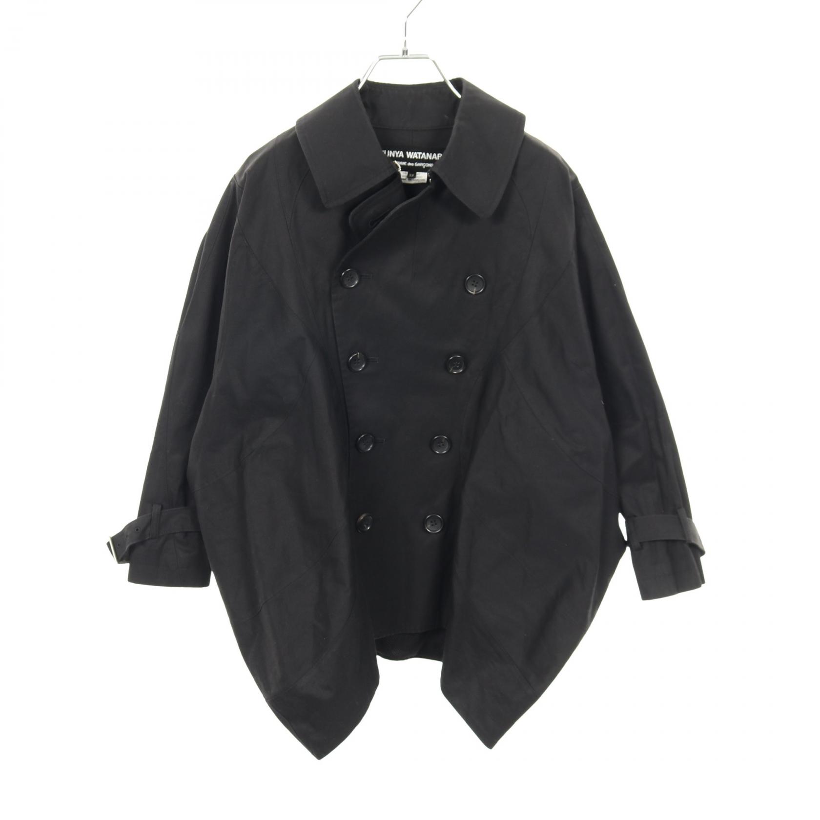 ジュンヤワタナベコムデギャルソン JUNYA WATANABE COMME des GARCONS ステンカラーコート 衣料品 アウター コットン ブラック系 JK-J009 【中古】