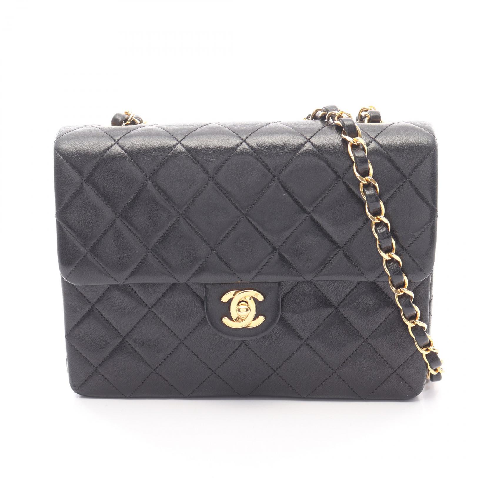 【15%OFFクーポン 7/19 20時~7/26 9:59】シャネル CHANEL ミニマトラッセ20 ショルダーバッグ バッグ ラムスキン(羊革) ブラック系 【中古】|RECLO(リクロ)店