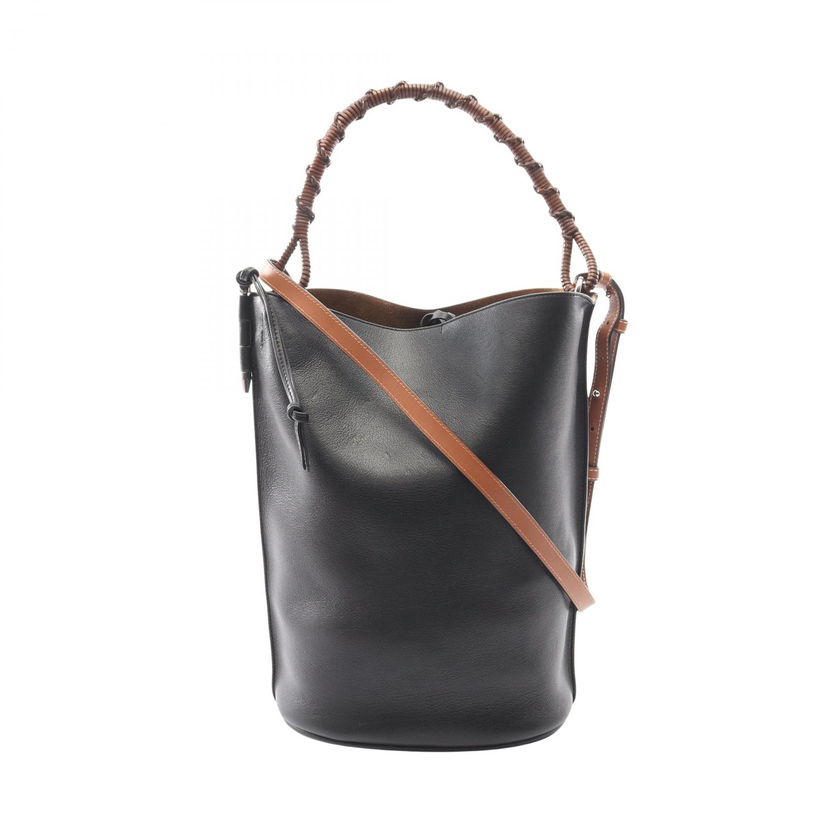 ロエベ LOEWE ゲート ラージ バケット ハンドバッグ バッグ レザー ブラック系 / ブラウン系 【中古】 84,700円