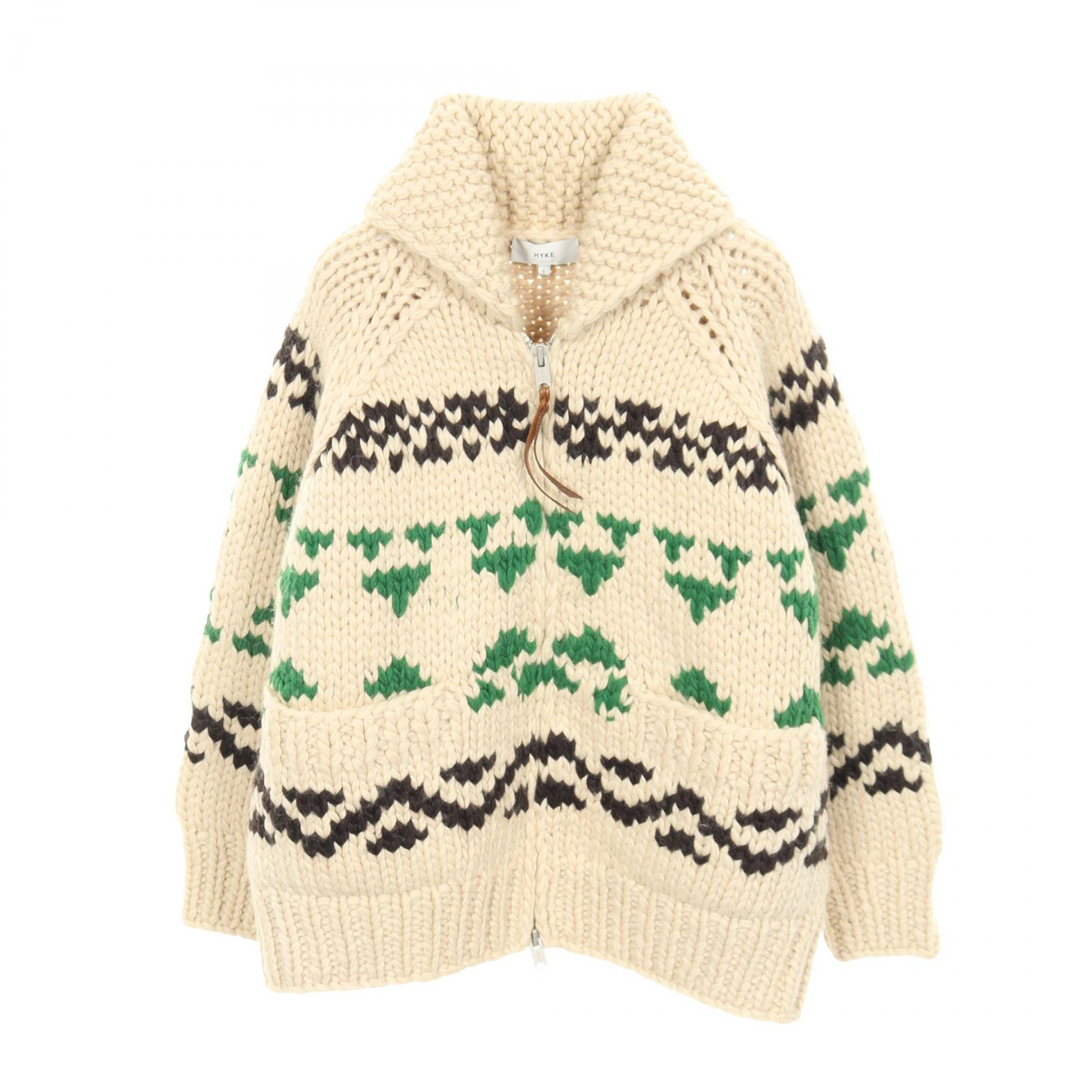 楽天市場】ハイク HYKE ウールニットタートルネックフリンジケープ