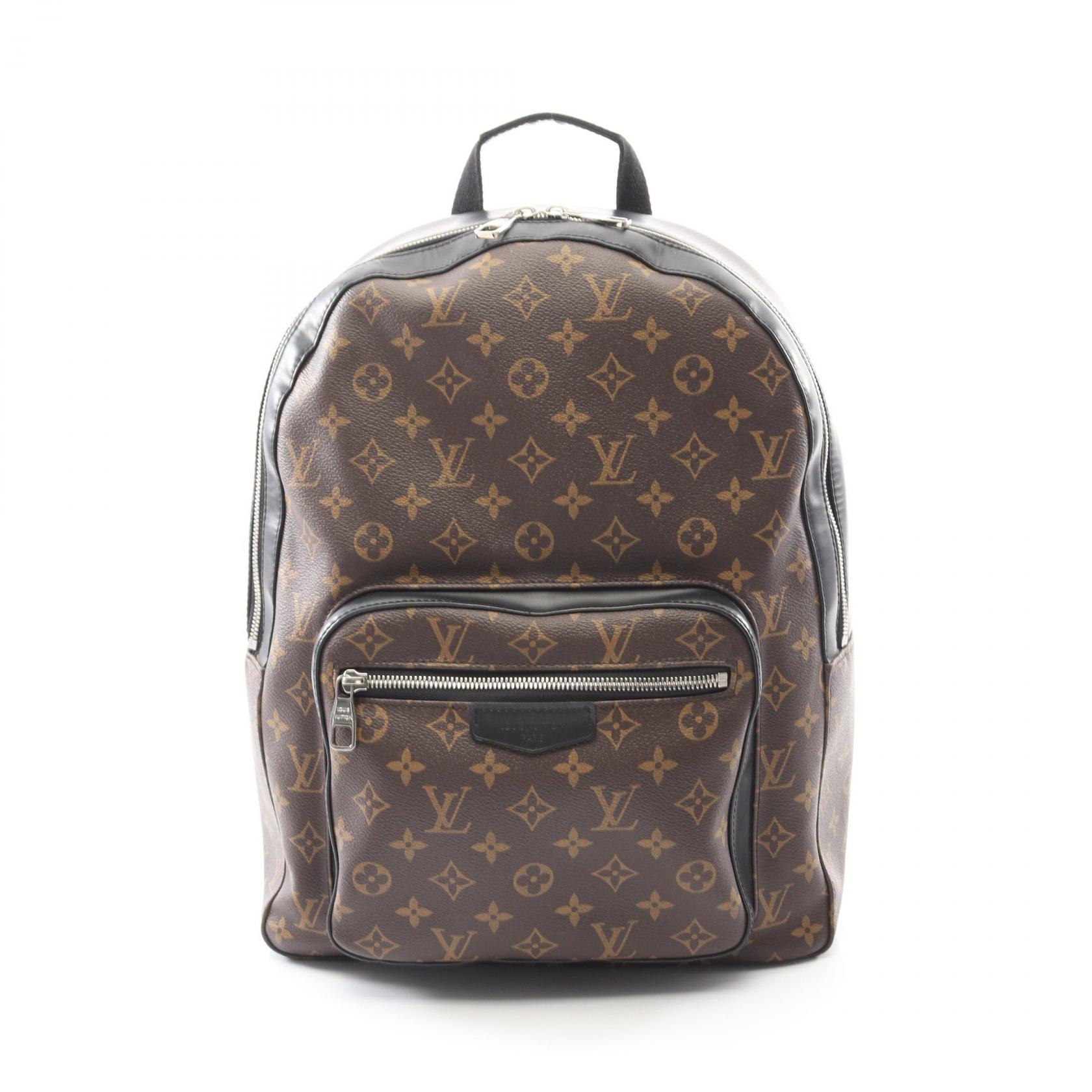 【15%OFFクーポン対象 4/4 20時-4/10 23:59】ルイ・ヴィトン LOUIS VUITTON ジョッシュ リュックサック バックパック バッグ PVCコーティングキャンバス レザー モノグラム・マカサー ブラウン系 / ブラック系 M41530 【中古】