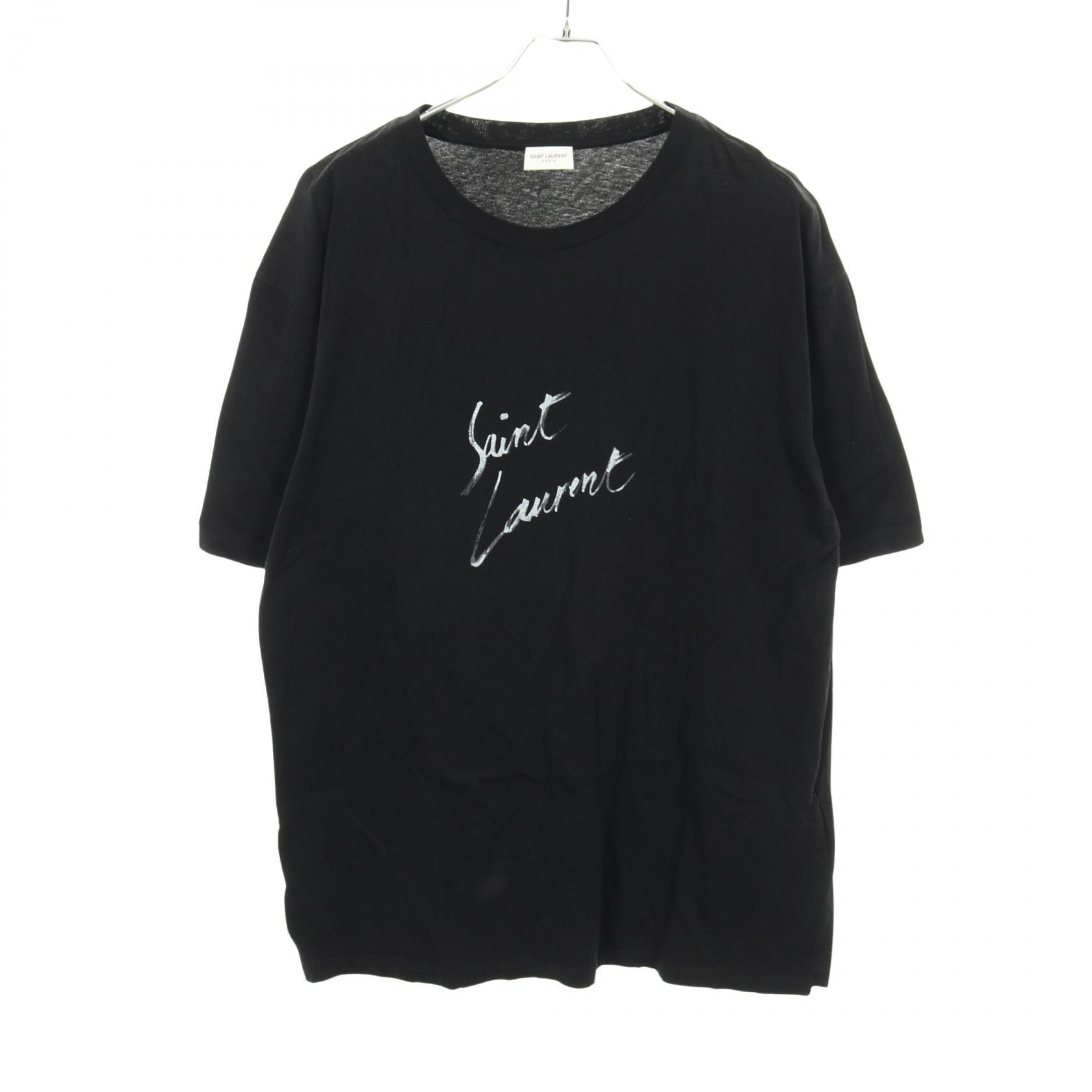 サンローランパリ SAINT LAURENT PARIS カットソー 衣料品 トップス コットン ブラック系 480406 【中古】