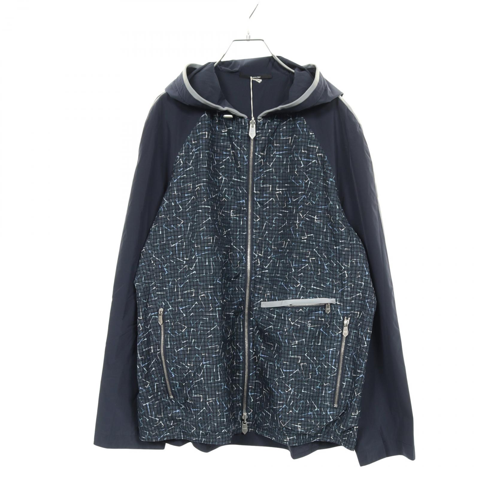 エルメス HERMES ブルゾン 衣料品 アウター ナイロン ネイビー系 / グリーン系 / マルチカラー 【中古】
