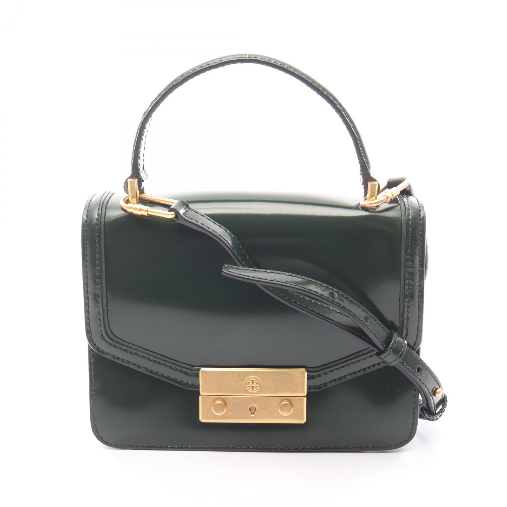 トリーバーチ Tory Burch Juliette Mini ハンドバッグ バッグ レザー グリーン系 【中古】|RECLO(リクロ)店