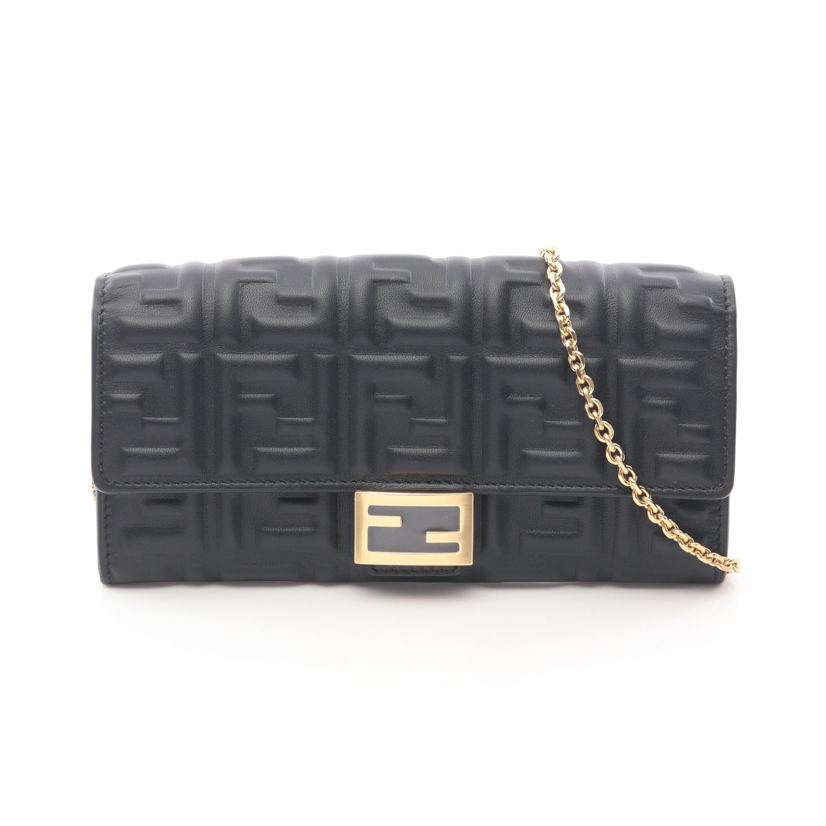 フェンディ FENDI バゲット ショルダーバッグ バッグ レザー ブラック系 8M0365AAJDF0KUR 【新品】