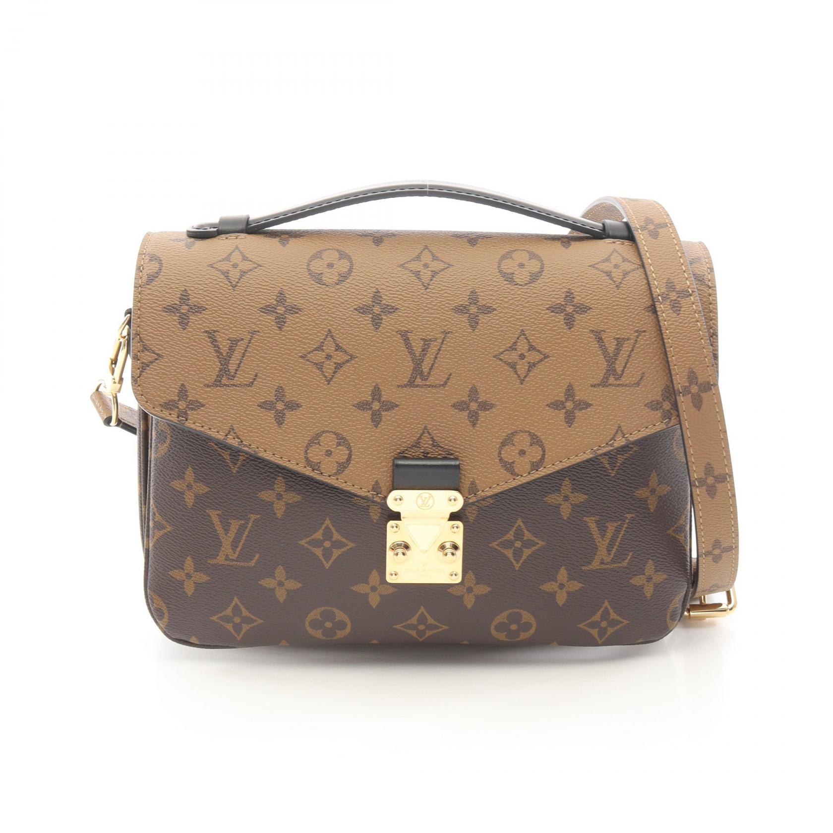 【15%OFFクーポン対象 4/4 20時-4/10 23:59】ルイ・ヴィトン LOUIS VUITTON ポシェット メティス MM ハンドバッグ バッグ PVCコーティングキャンバス レザー モノグラム・リバース ブラウン系 / ブラック系 M44876 【中古】