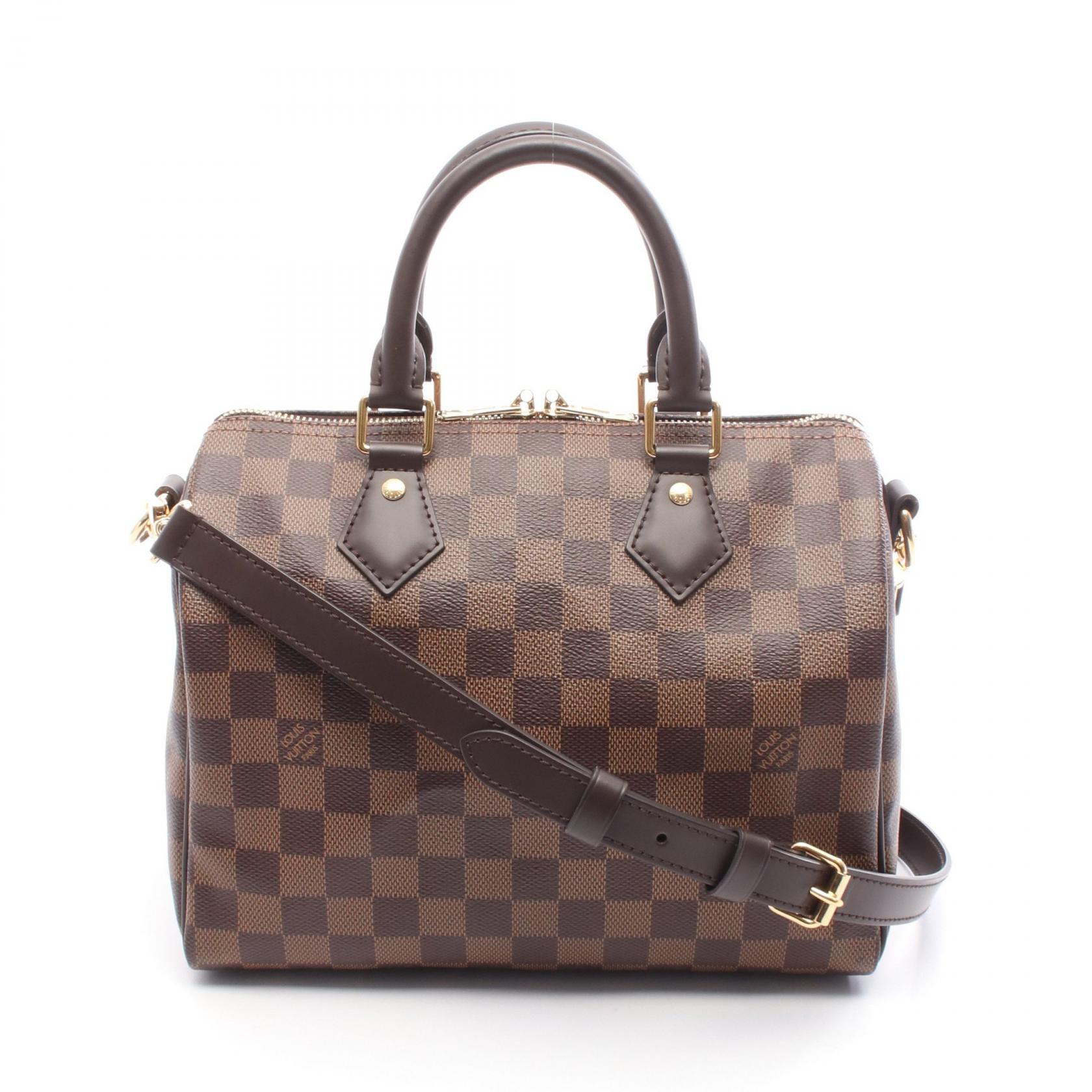ルイ・ヴィトン LOUIS VUITTON スピーディ バンドリエール25 ハンドバッグ バッグ PVCコーティングキャンバス レザー ダミエ ブラウン系 N40575 【中古】