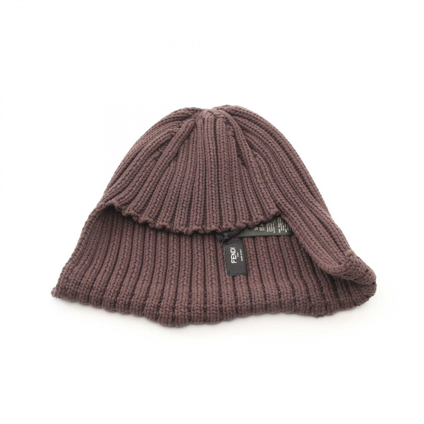 楽天市場】FENDI フェンディ ズッカ柄 ミンク フォックス ファー 帽子