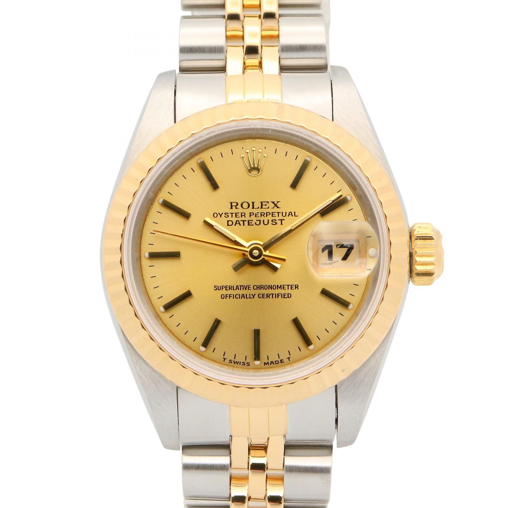楽天市場】ROLEX ロレックス デイトジャスト ブラック文字盤 SS K18WG 