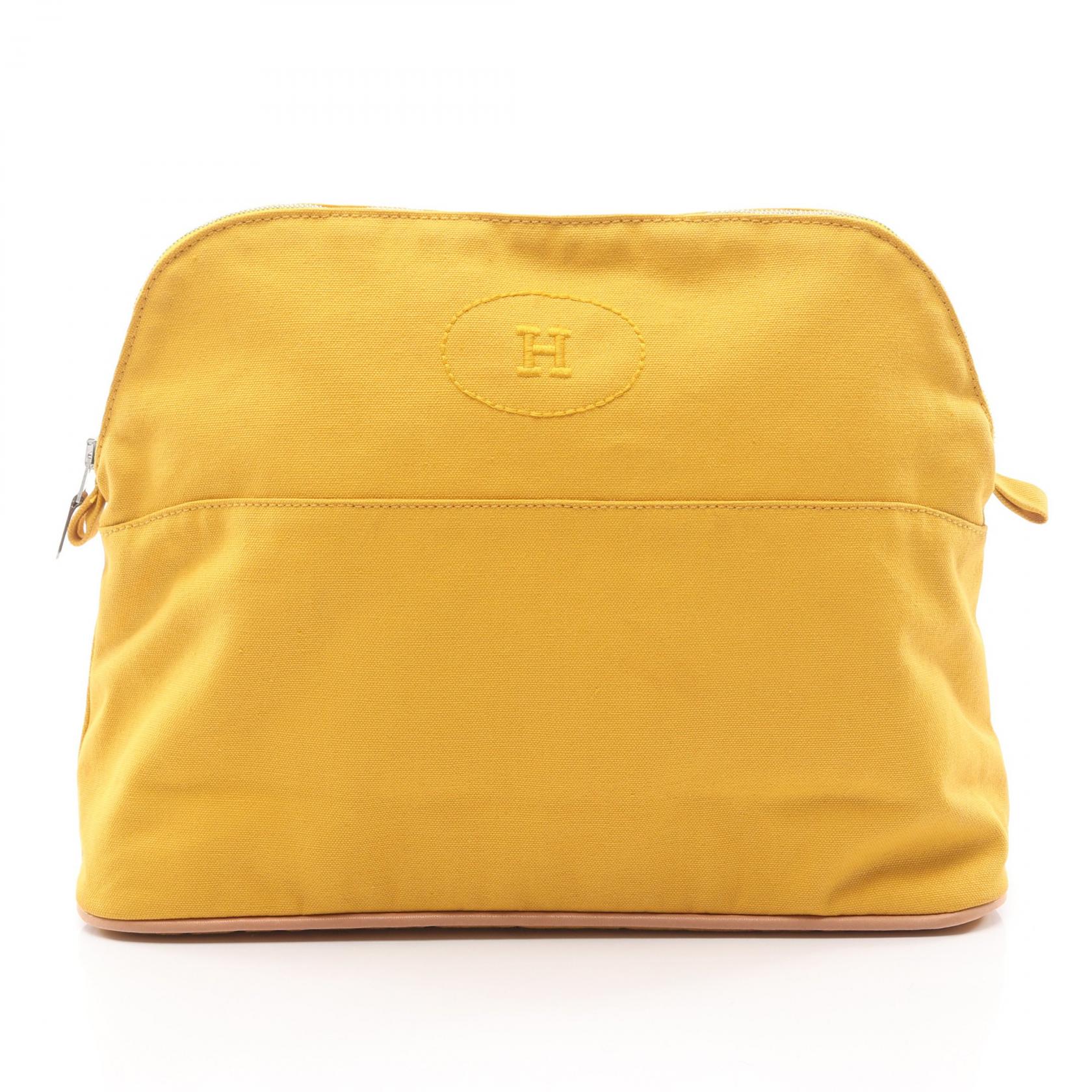 エルメス HERMES ボリード ポーチ30 ポーチ バッグ キャンバス イエロー系 【中古】