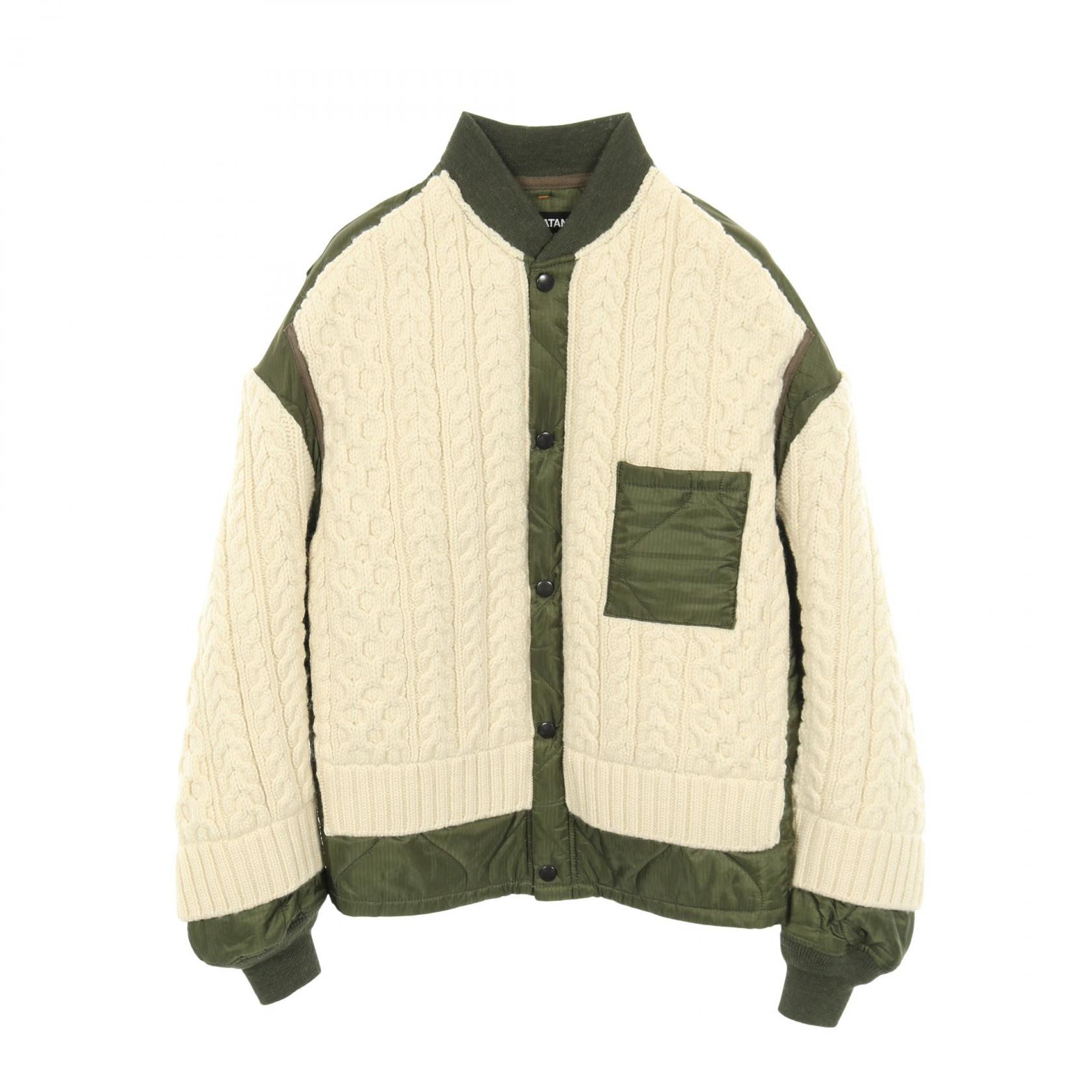 ジュンヤワタナベコムデギャルソン JUNYA WATANABE COMME des GARCONS ブルゾン 衣料品 アウター ウール ナイロン アイボリー系 / カーキ系 【中古】