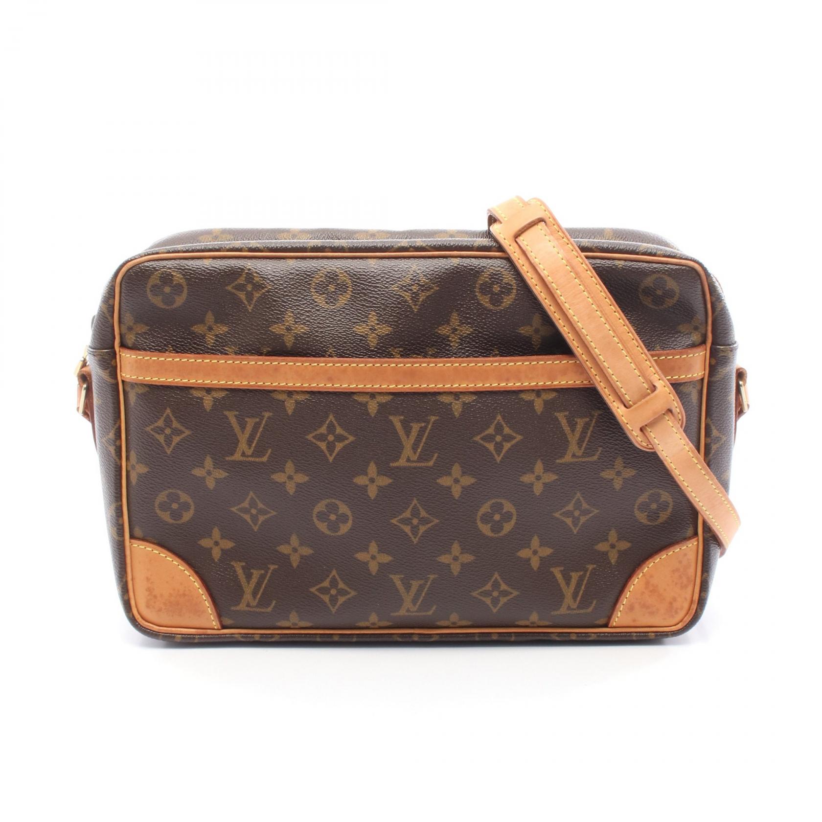 【15%OFFクーポン対象 4/4 20時-4/10 23:59】ルイ・ヴィトン LOUIS VUITTON トロカデロ30 ショルダーバッグ バッグ PVCコーティングキャンバス レザー モノグラム ブラウン系 M51272 【中古】