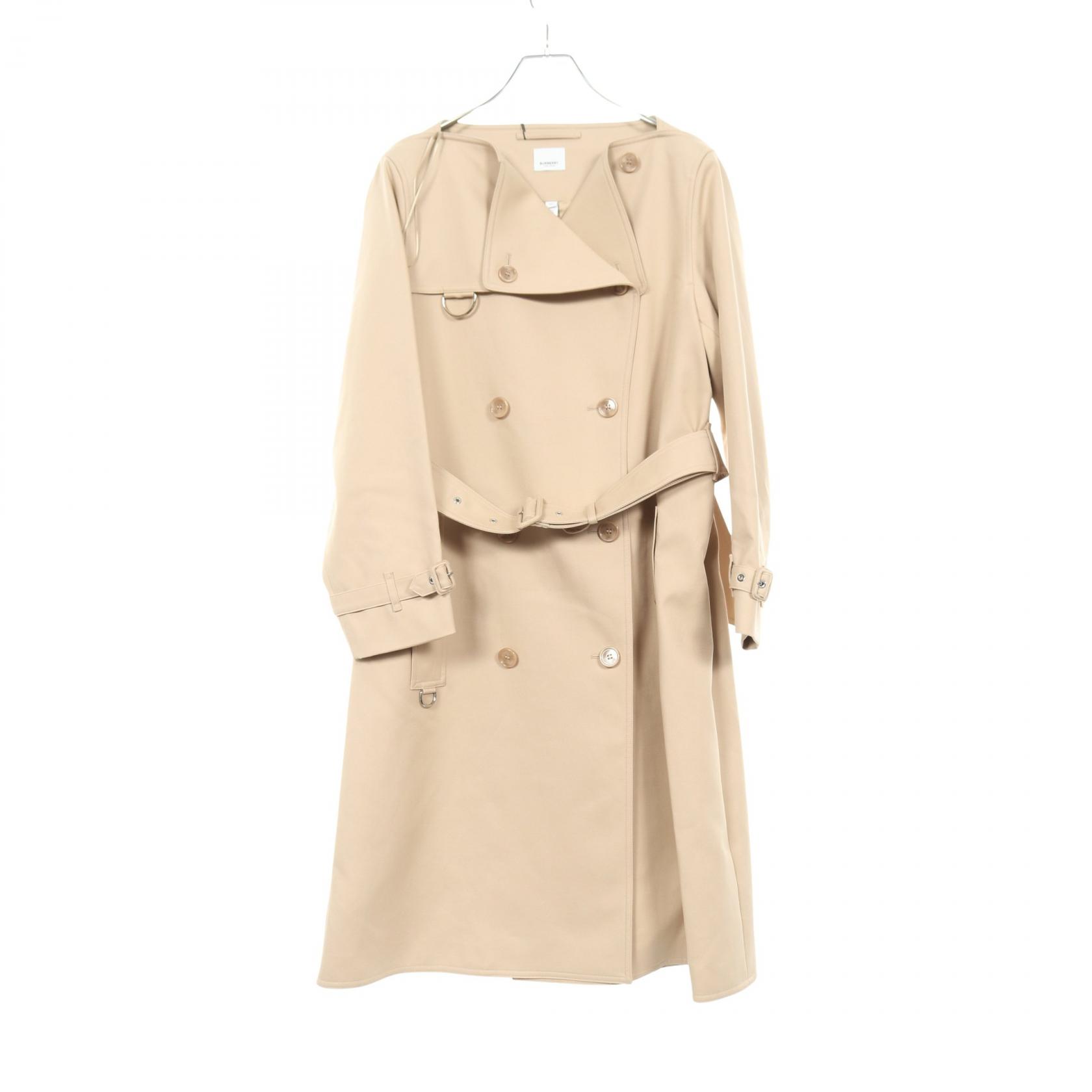 バーバリー BURBERRY コットンンギャバジン ボートネック トレンチコート 衣料品 アウター コットン ベージュ系 80545656 【新品】 95,590円