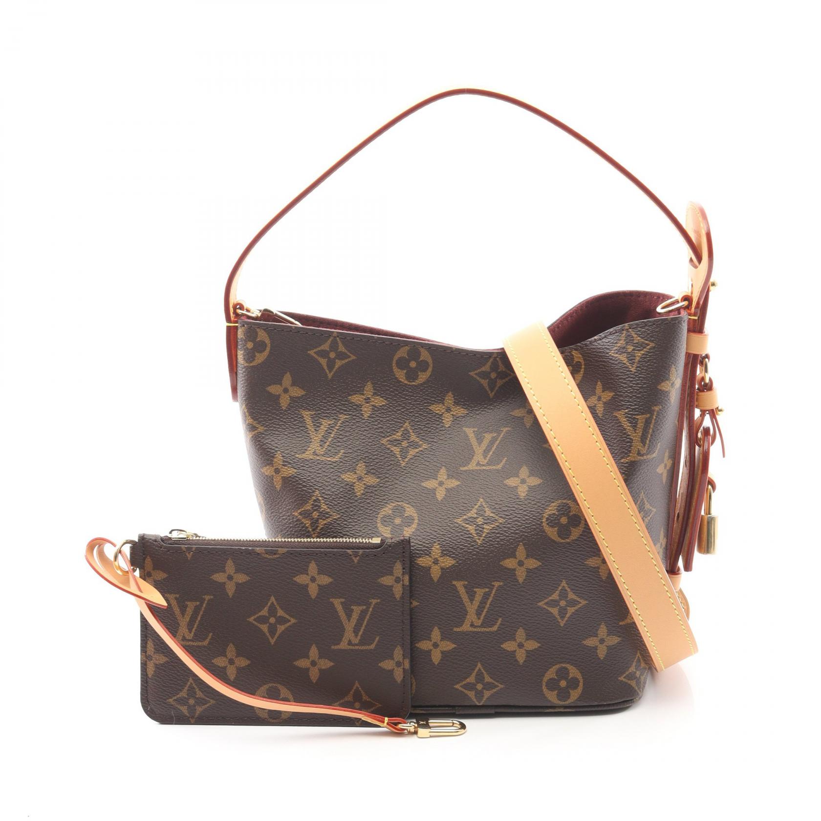 ルイ・ヴィトン LOUIS VUITTON オールインBB ハンドバッグ バッグ PVCコーティングキャンバス レザー モノグラム ブラウン系 M12925 【中古】