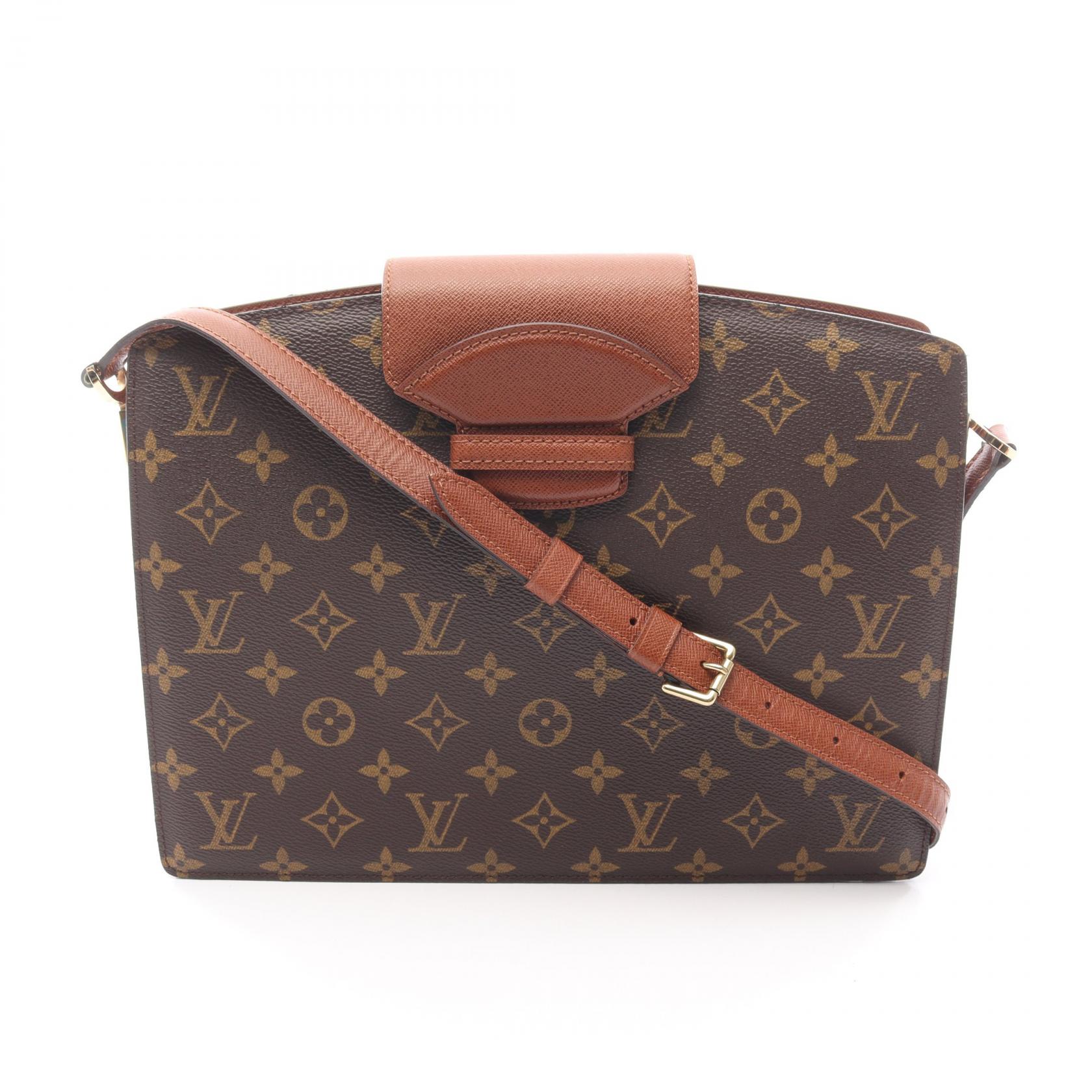 【15%OFFクーポン対象 4/4 20時-4/10 23:59】ルイ・ヴィトン LOUIS VUITTON クルセル ショルダーバッグ バッグ PVCコーティングキャンバス レザー モノグラム ブラウン系 M51375 【中古】