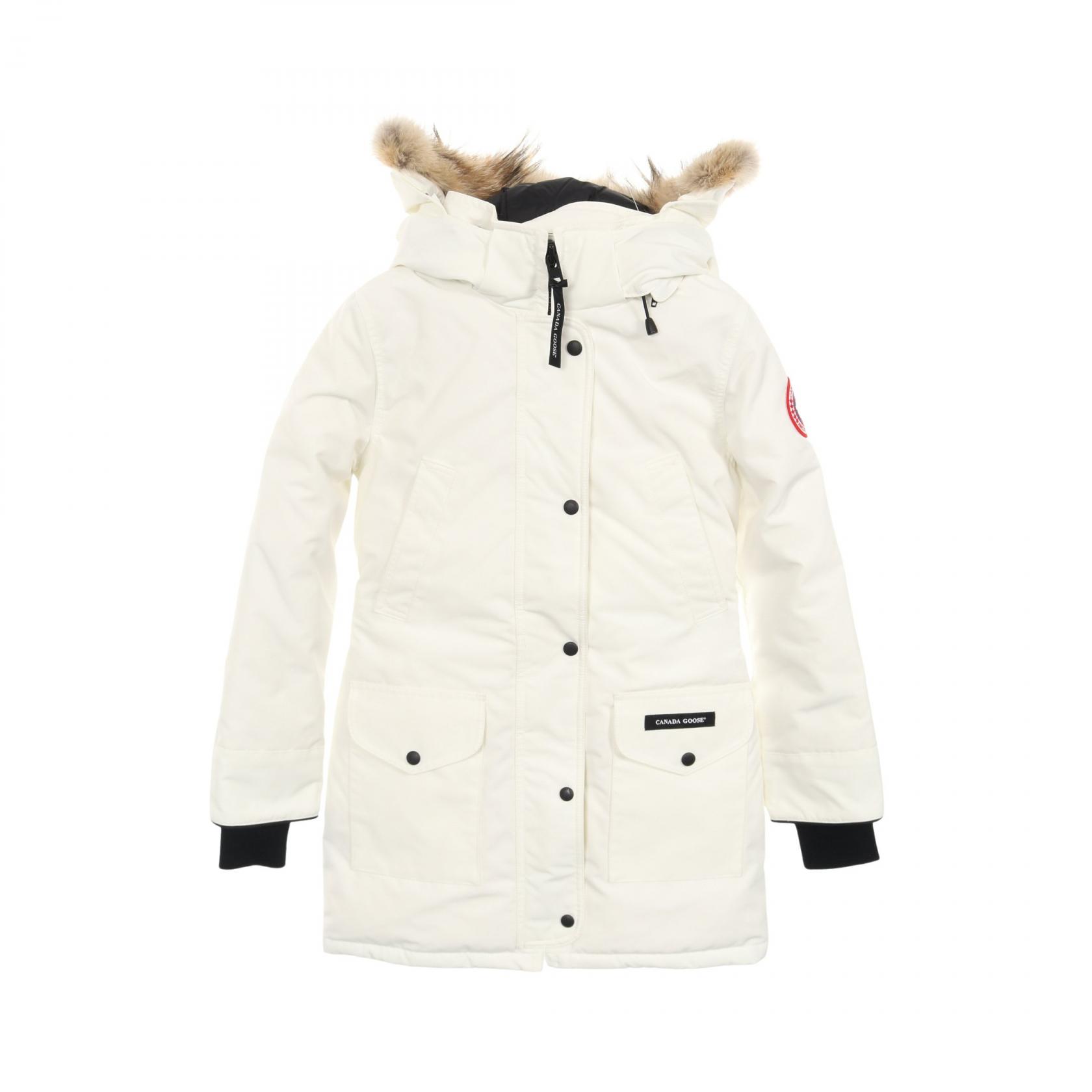 【10%OFFクーポン 7/21 10時~7/26 9:59】カナダグース CANADA GOOSE TRILLIUM PARKA FUSION FIT トリリウムパーカ ダウンジャケット 衣料品 アウター ポリエステル ホワイト系 【中古】|RECLO(リクロ)店